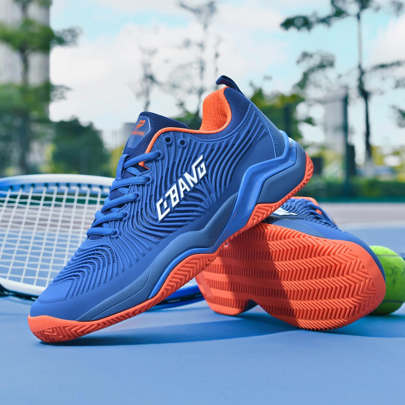 JiuQing Męskie buty badmintona i pickleballa obuwie do sportów rakietowych | Lekkie przewiewne, Antypoślizgowe buty sportowe, Do profesjonalnego treningu, Do siatkówki squasha i fitnessu