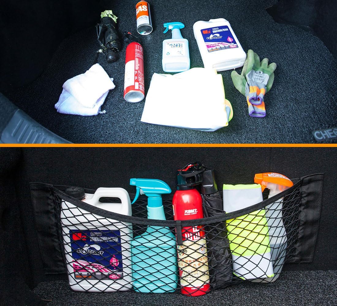 Envelope + Floor Style Automotive Elastic Trunk Mesh Cargo Net For Volvo Xc40 2018 2024 - View #13