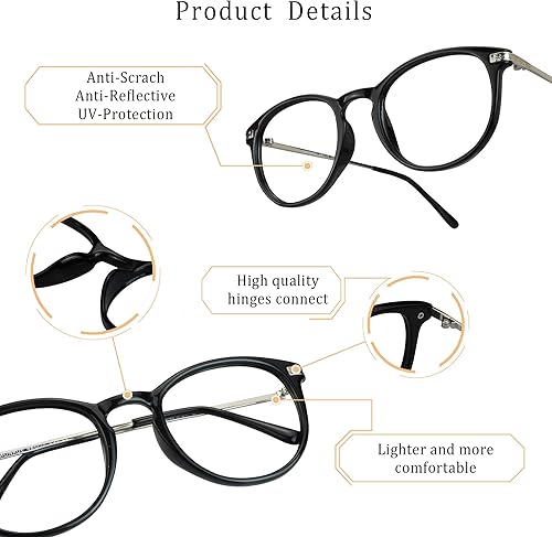 Miniatura 2 de LifeArt Lentes de bloqueo de luz azul, antifatiga ocular, anteojos de lectura para computadora, anteojos de juegos, gafas de TV para mujeres y