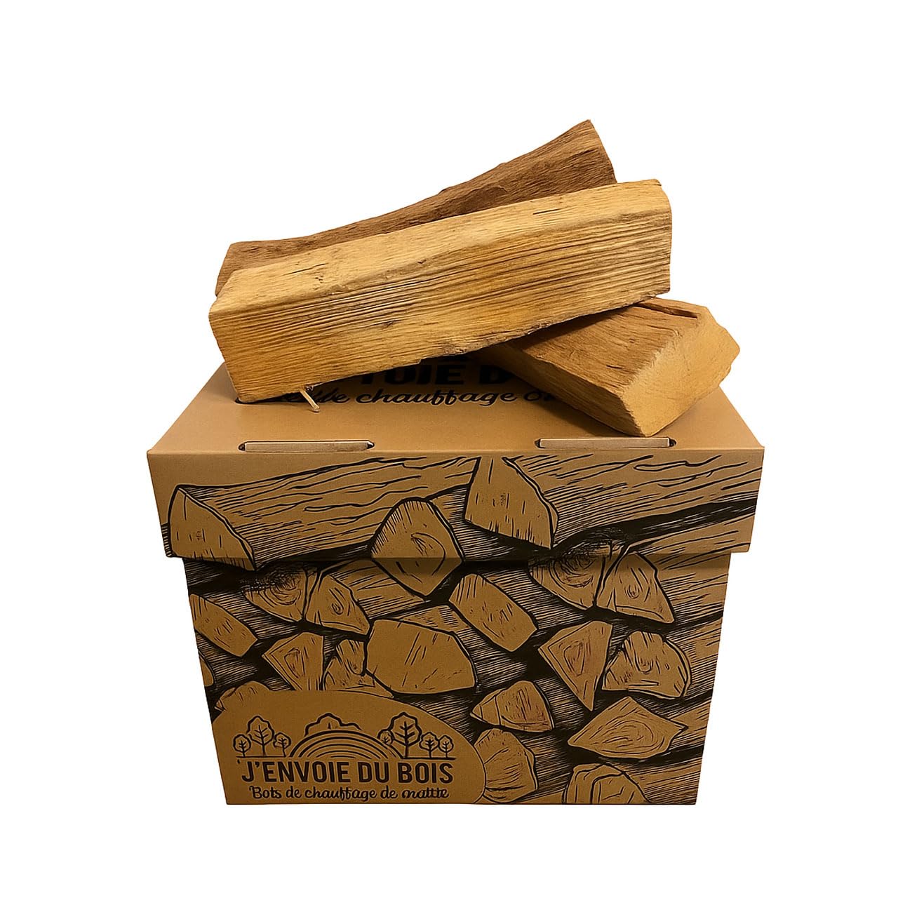 Bûches extra sèches de 30cm en mélange de bois durs | L'excellence étuvée pour insert et poêle