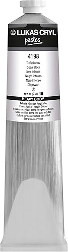 Miniatura 1 de Lukas Cryl Liquid - Pintura acrílica de cuerpo suave para vertido, pintura acrílica profesional de baja viscosidad, negro profundo, 6.8 fl oz