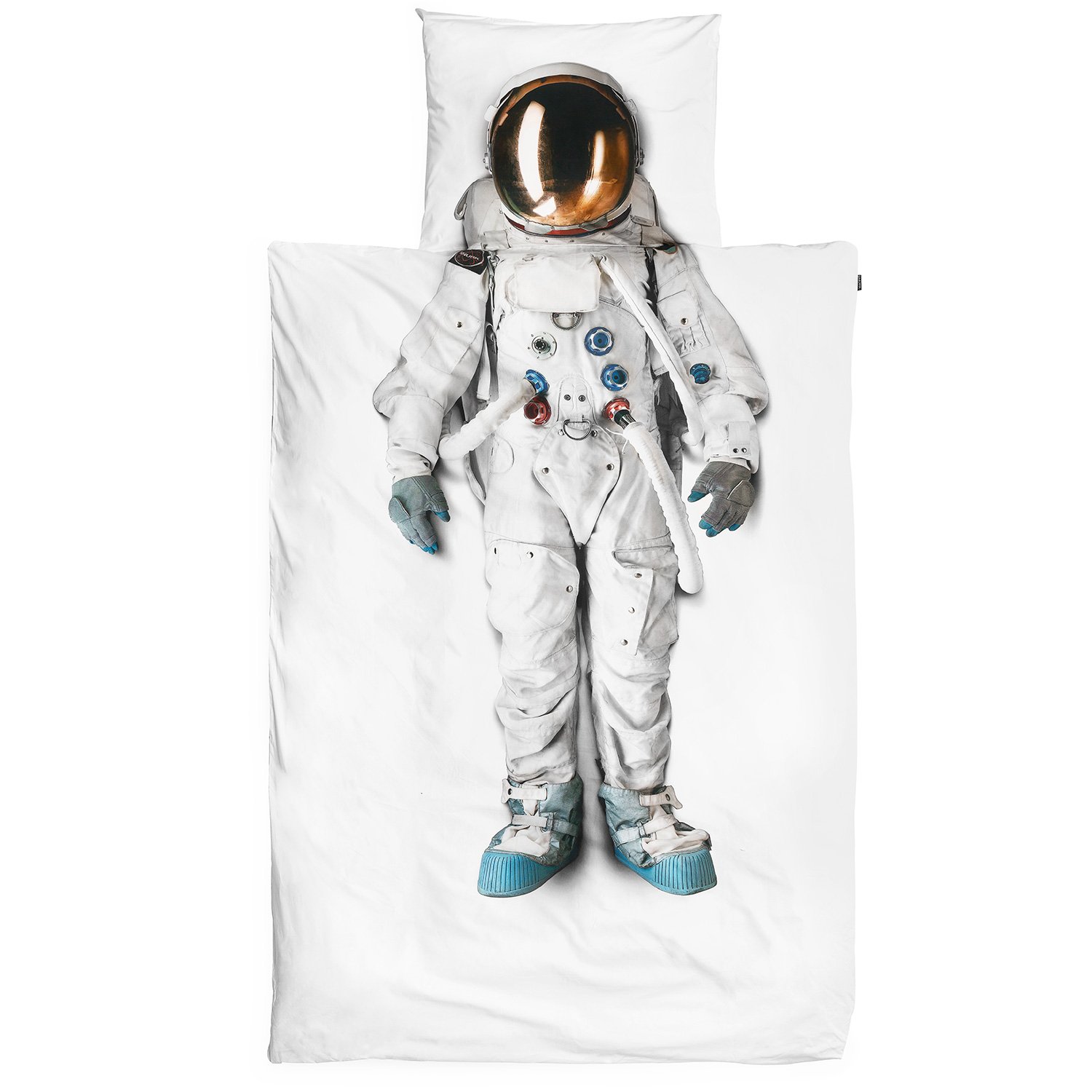 Duvet Cover Set Duvet Cover with Matching Pillowcase – 100% Cotton Duvet Cover and Pillow Case Set for Kids – Soft Cover Bedding for Your Little One – Life Size Astronaut for Twin-Size Beds