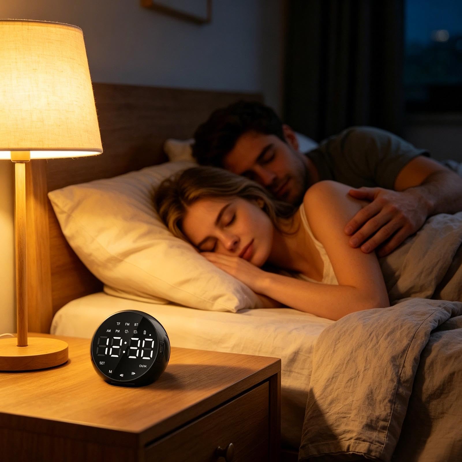 Reloj despertador de la habitación con pantalla LED de sonido fuerte