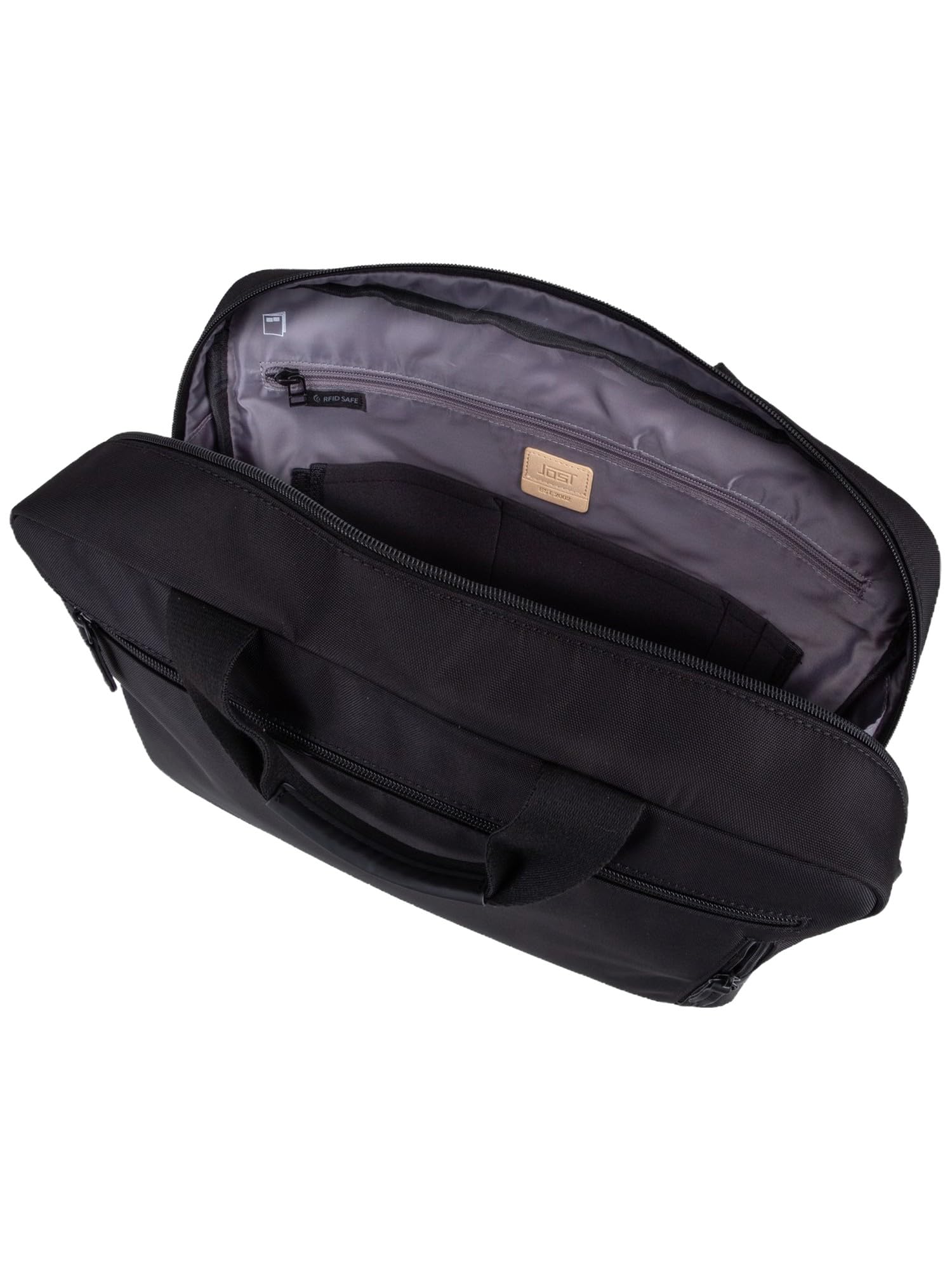 JOST maletín bolso bandolera con compartimento para portátil Tallinn Business Bag 1C Black negro