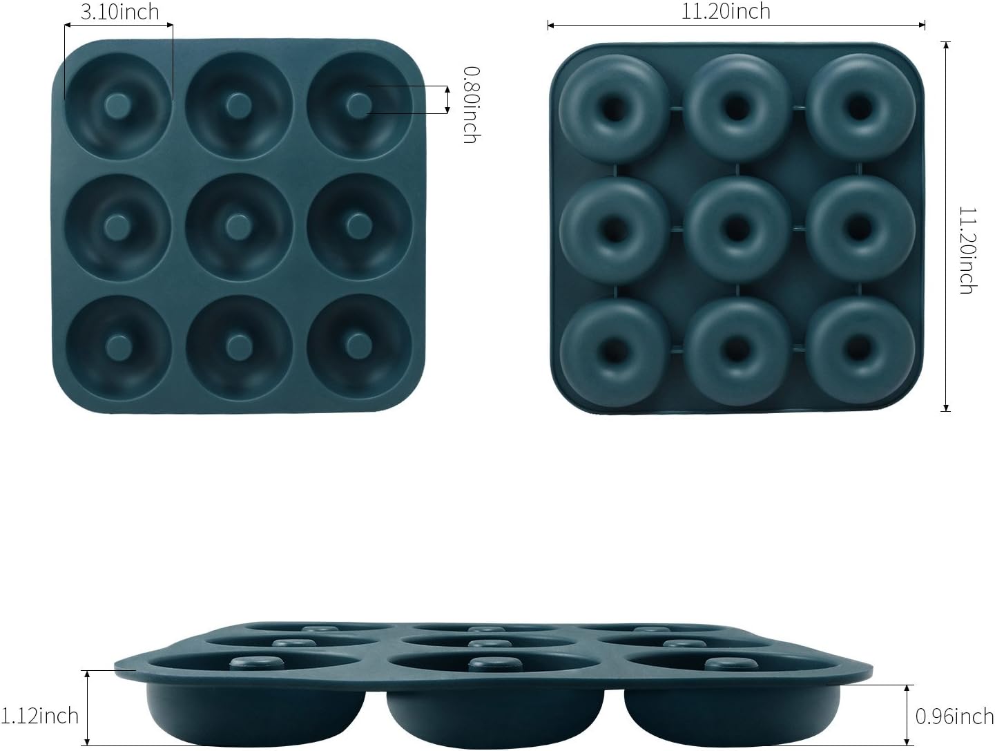 Cavity Non-Stick Silicone Donut Mold for Baking Togo Ubuy - Main Image
