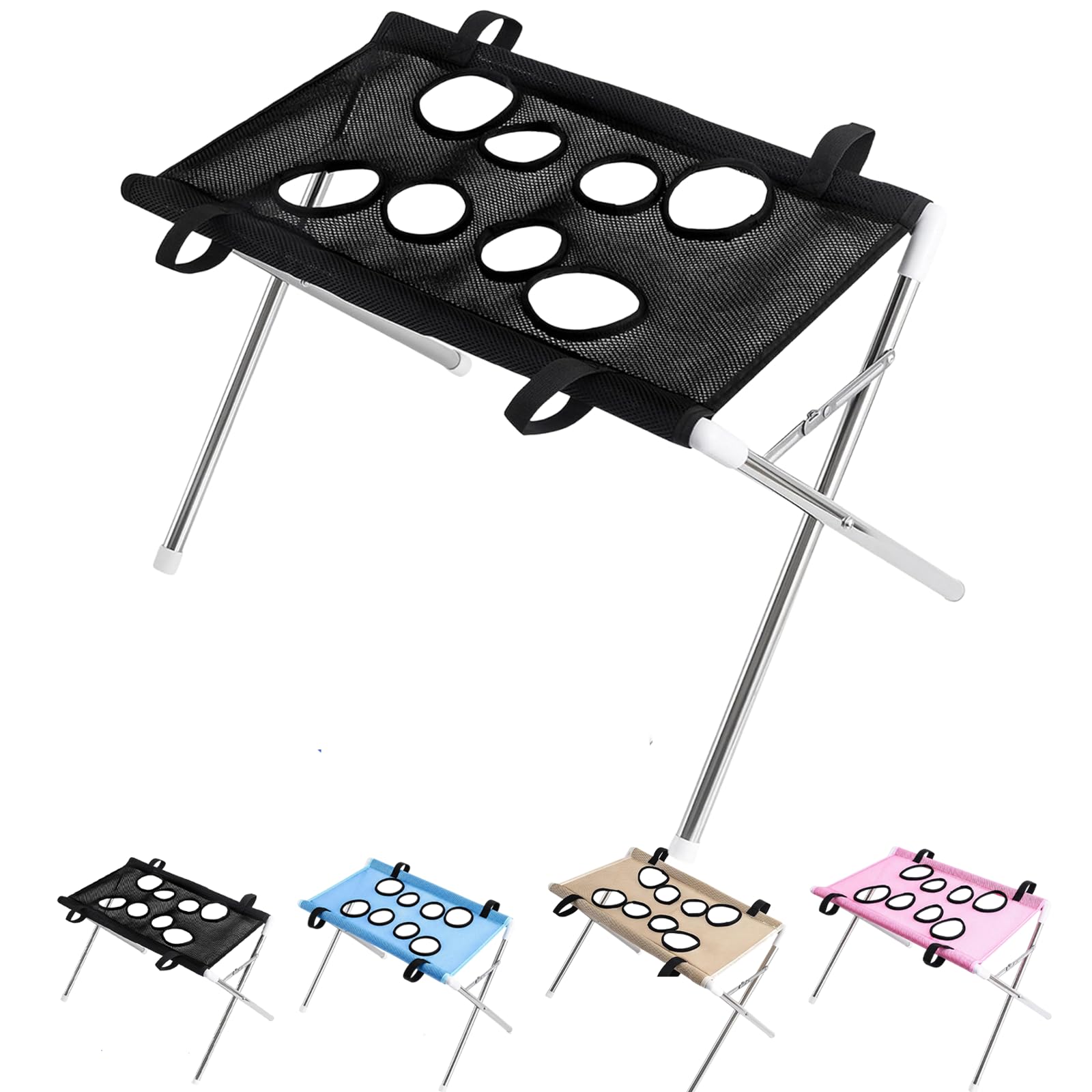 GYWZTJ Dog Bath Holder, Foldable Pet Bathing Stand with 8 Leg Openings