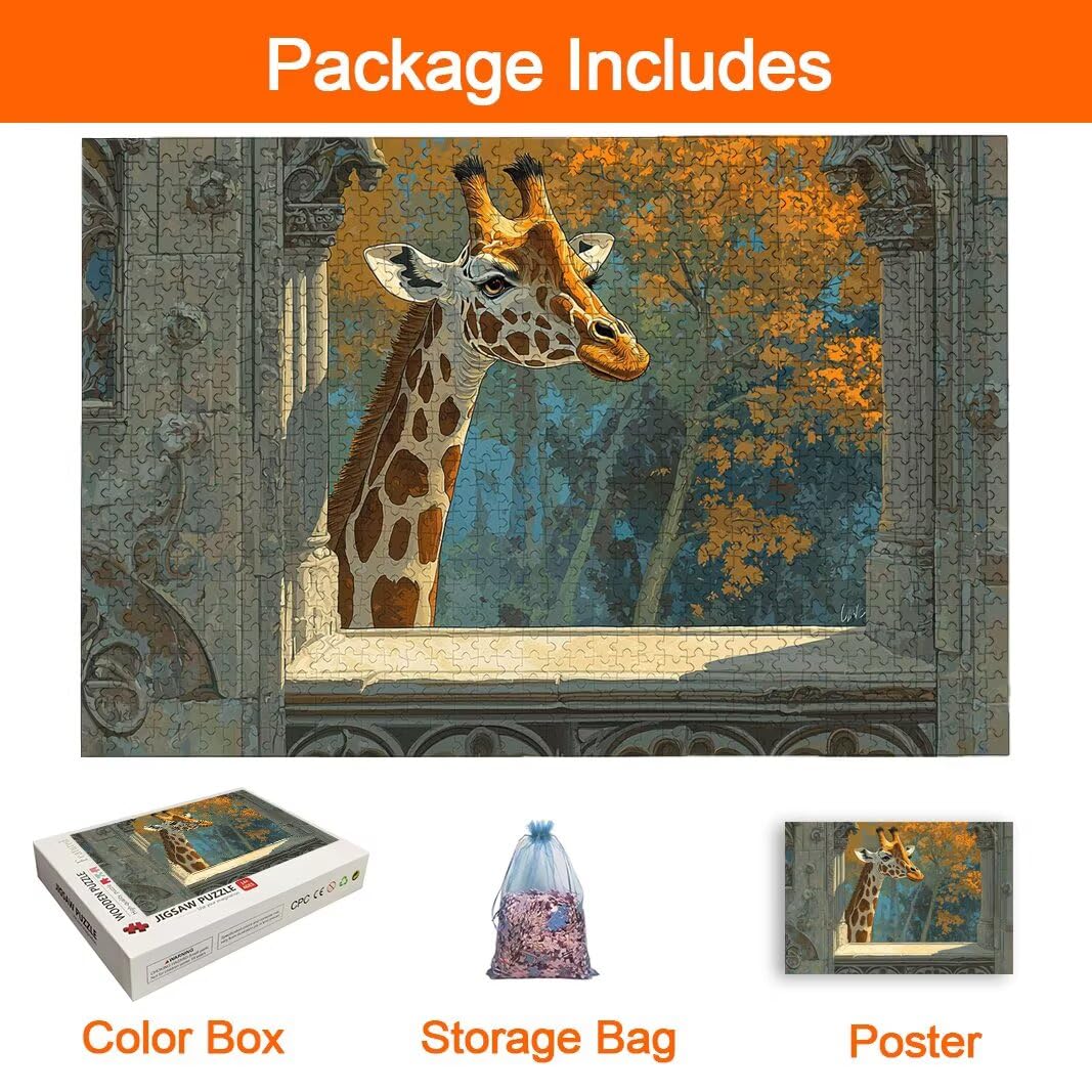Puzzle Jirafa, Puzzle 3000 Piezas, Rompecabezas, Regalo Mujer, Decor -8454
