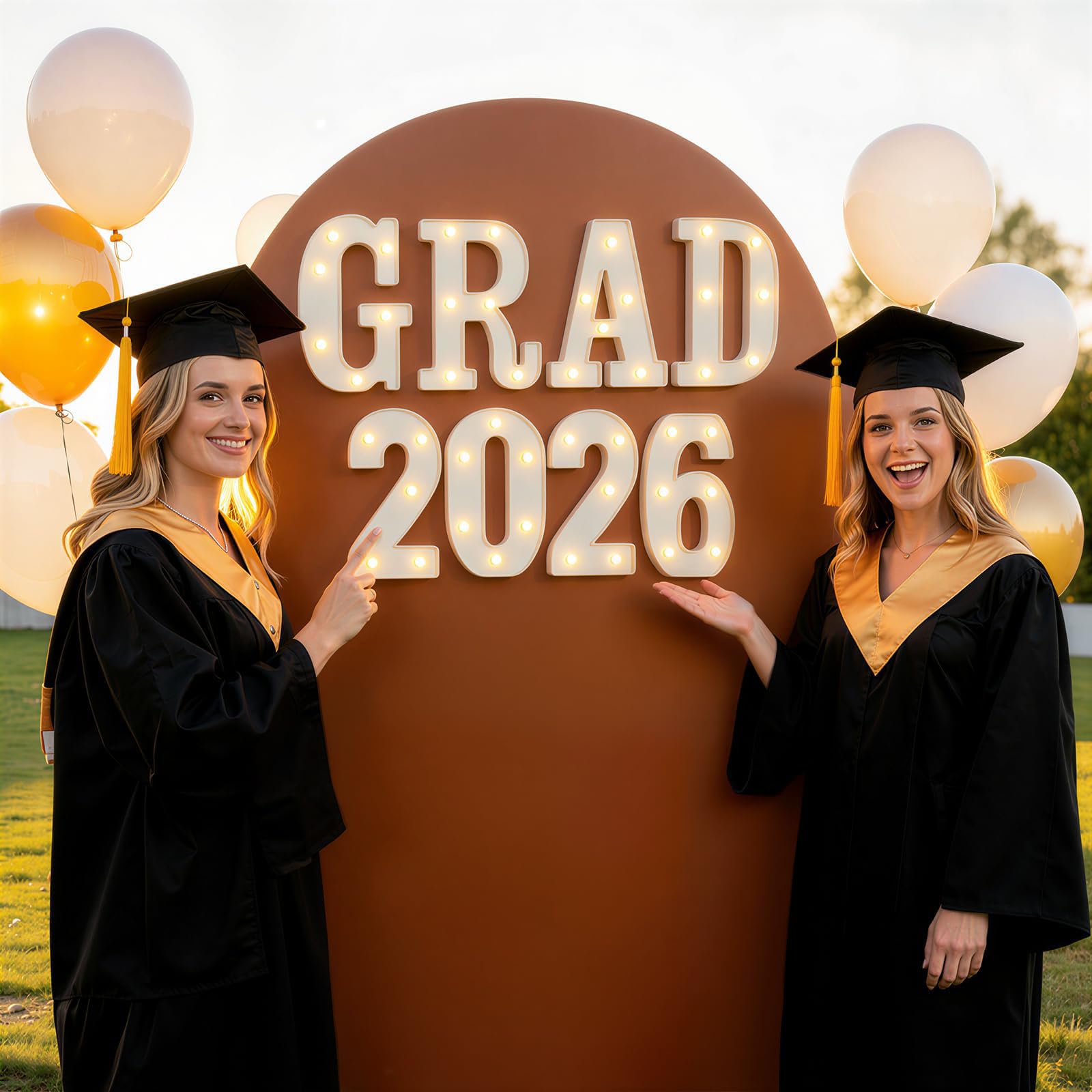 8 lettere dell'alfabeto illuminate a LED per cerimonie di laurea 2026, decorazioni artigianali per feste, decorazioni per la casa, lettere di laurea