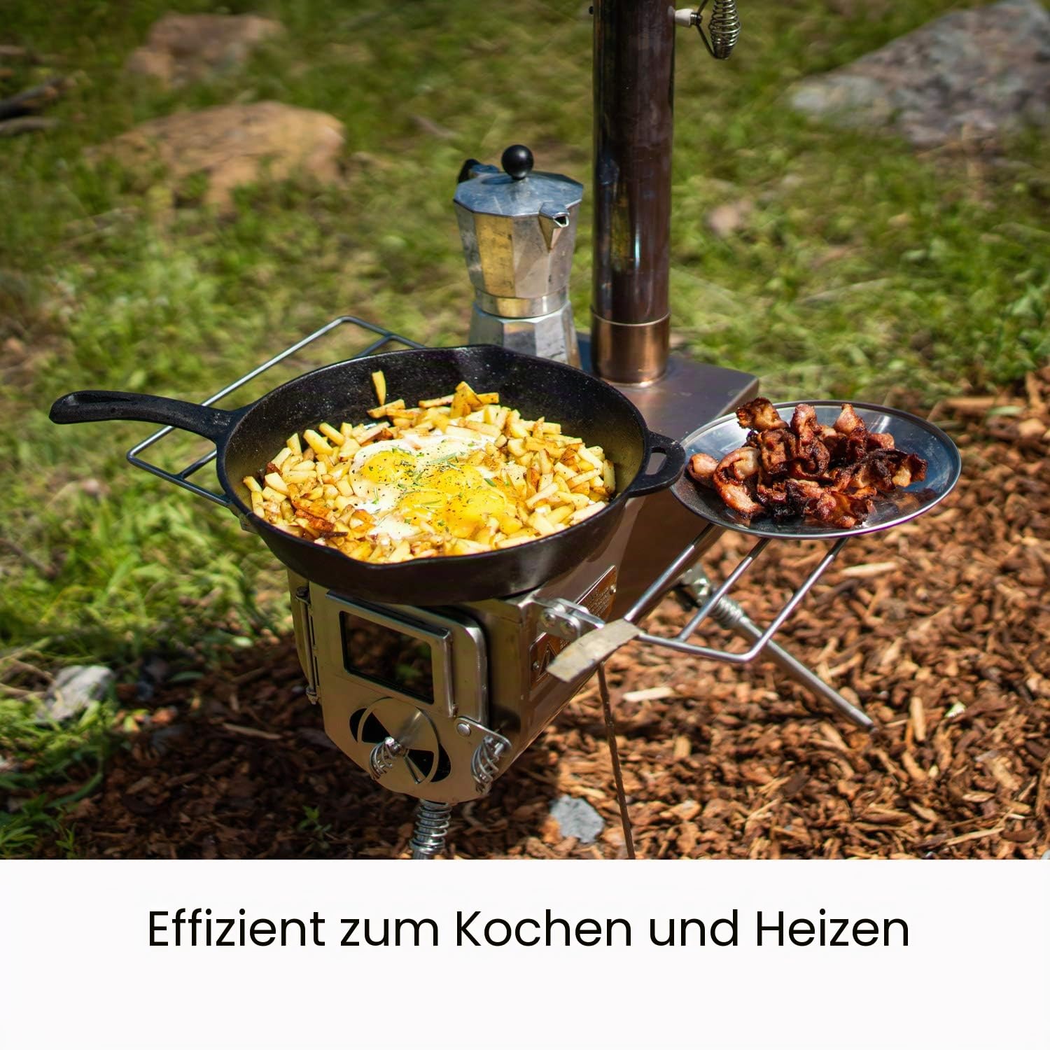 Winnerwell Woodlander Medium Zeltherde | Kleiner tragbarer Holzofen für Zelte, Unterkünfte und Camping | 800 Cubic Inch Firebox | Präzisions-Edelstahlkonstruktion | Enthält Schornsteinpfeife