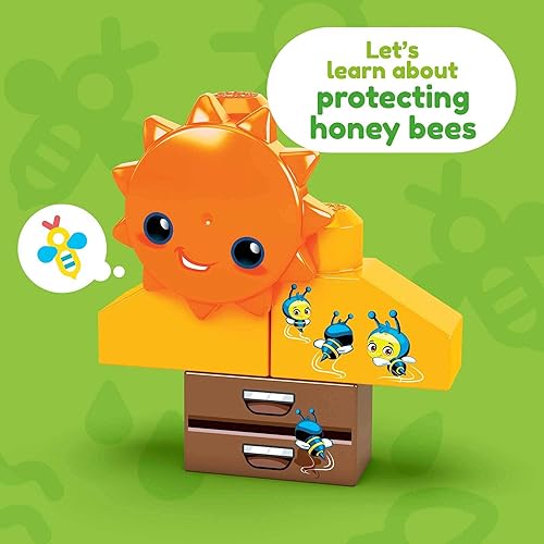 Miniatura 5 de MEGA BLOKS Fisher-Price - Juego de bloques de construcción para niños pequeños, Green Town Grow & Protect Farm con 51 piezas, 3 figuras, a partir de