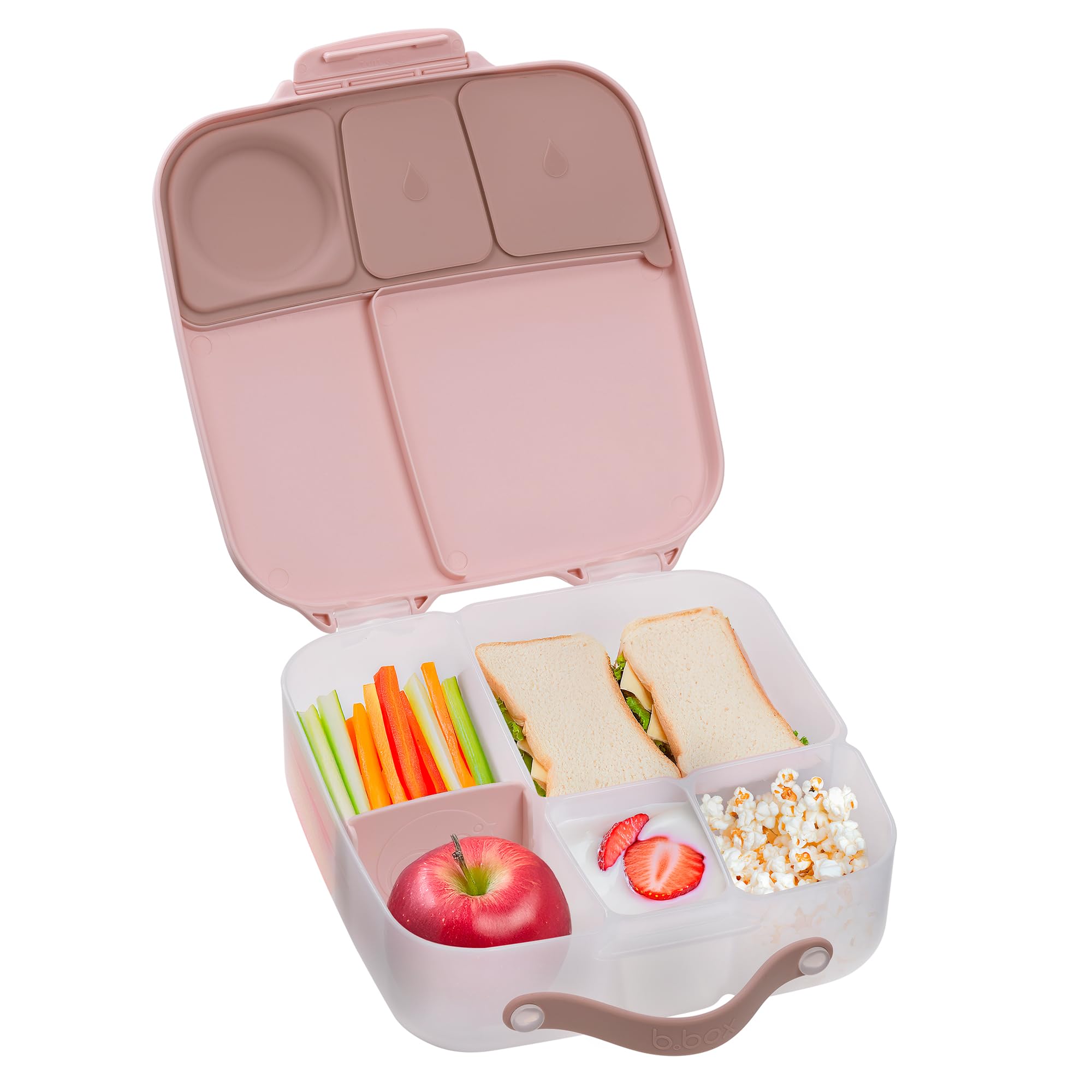 b.box Oversized Lunch Box for Kids: Bento Box with 4 Compartments (2 Leak Proof), Removable Divider, Gel Cold Pack. For Older Kids and Big Eaters Ages 3+. School Supplies. 8½ Cup Capacity.