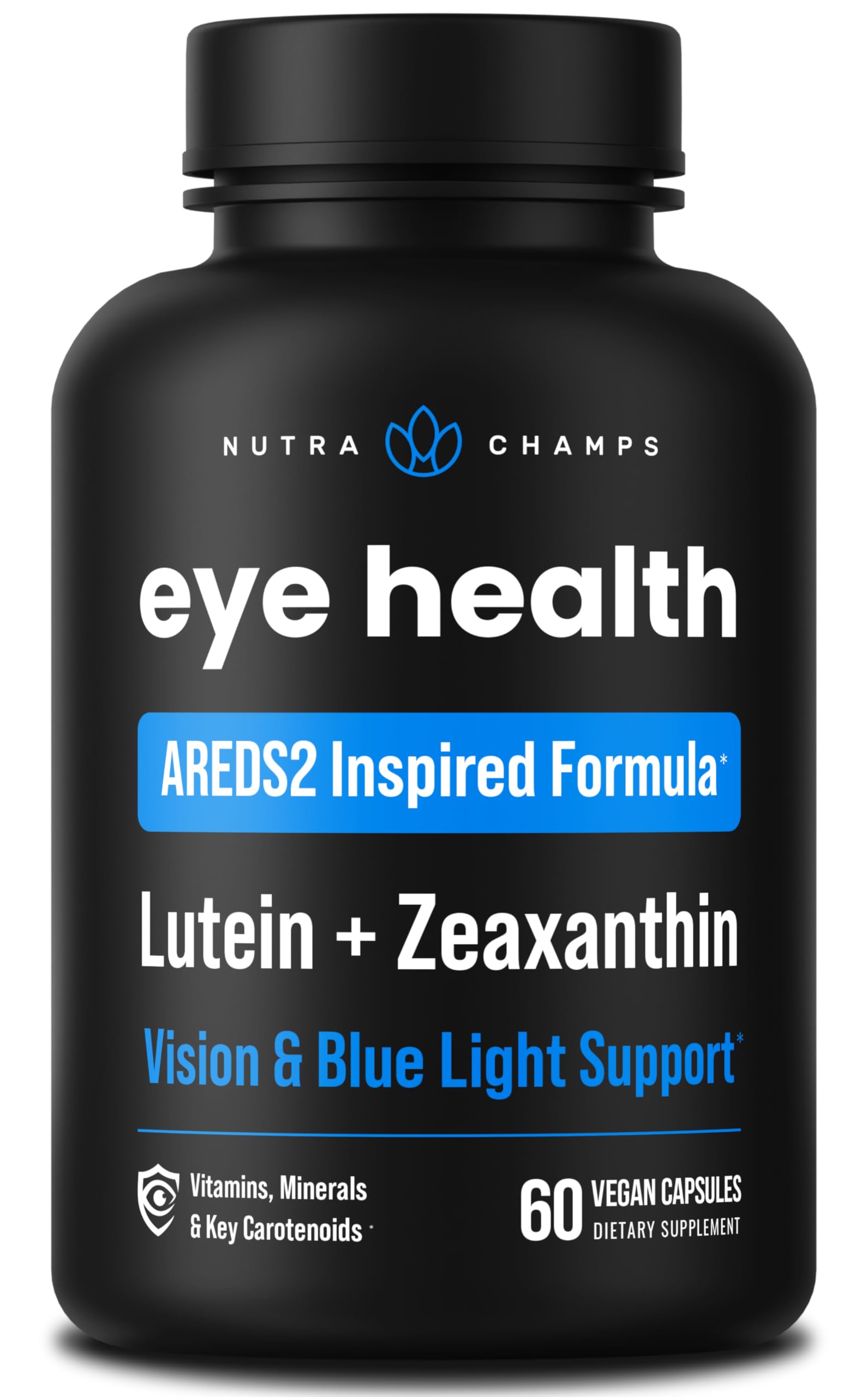 AREDS 2 Eye Vitamins | Lutein & Zeaxanthin Supplement | AREDS2 Plus Multivitamin Eye Health Supplement with Carotenoids, Bilberry Extract | Vitamins for Dry Eyes & Vision Health | 60 Vegan Capsules