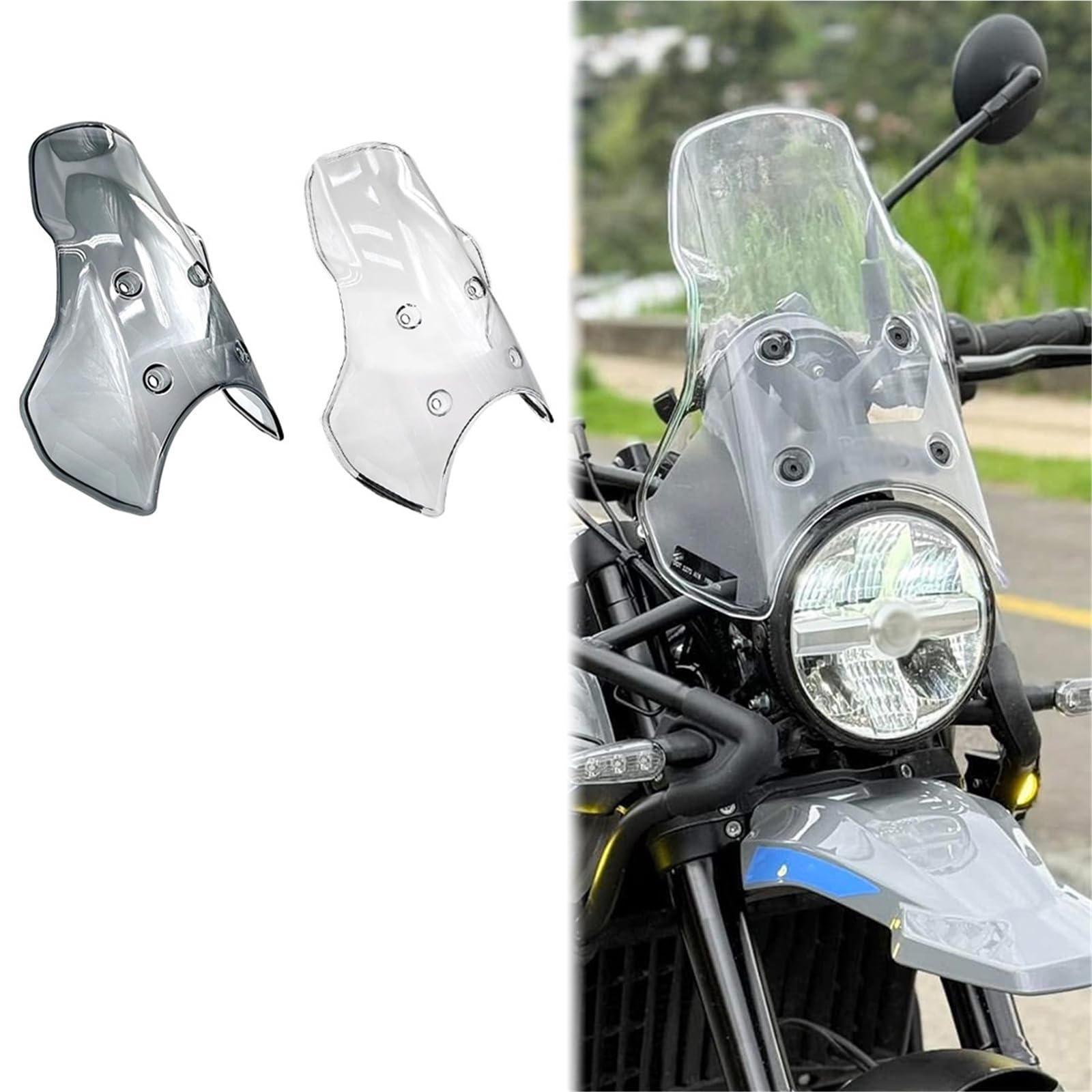 Przednia szyba motocyklowa Pasuje do Himalayan 450 Himalayan452 Himalayan450 motocyklowa szyba przednia podniesione części himalajskie(Air black)