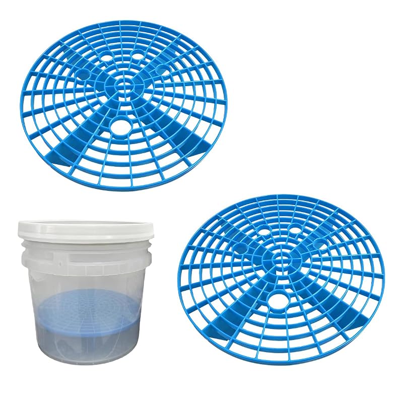 Yourkar Kit com 2 Separadores de Sujeira para Balde de Lavagem Automotiva em Plástico Azul