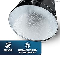 Vista 3 de Plexon Bote de basura con tapa – Bote de basura pregalvanizado con tapa redonda, acero, 20 galones, gris, se vende como paquete de 2 – Bote