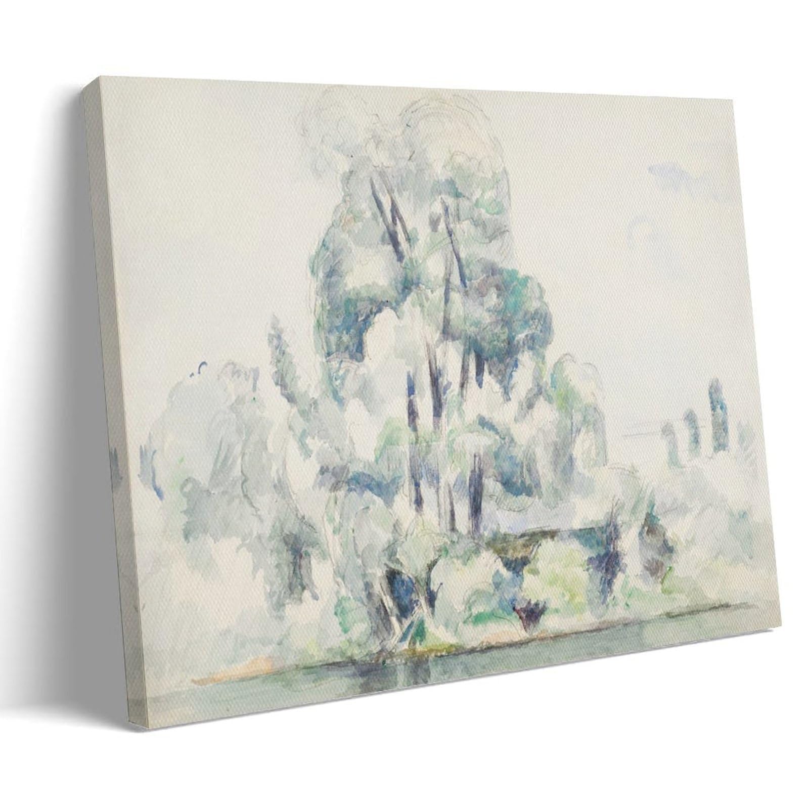 Banks of The Seine at Médan Painting By Paul Cézanne Póster Pintura Decorativa Lienzo Arte de Pared Salón Póster Dormitorio Pintura, Arte de Pared Impresión de Imagen Moderna Decoración de Habitación