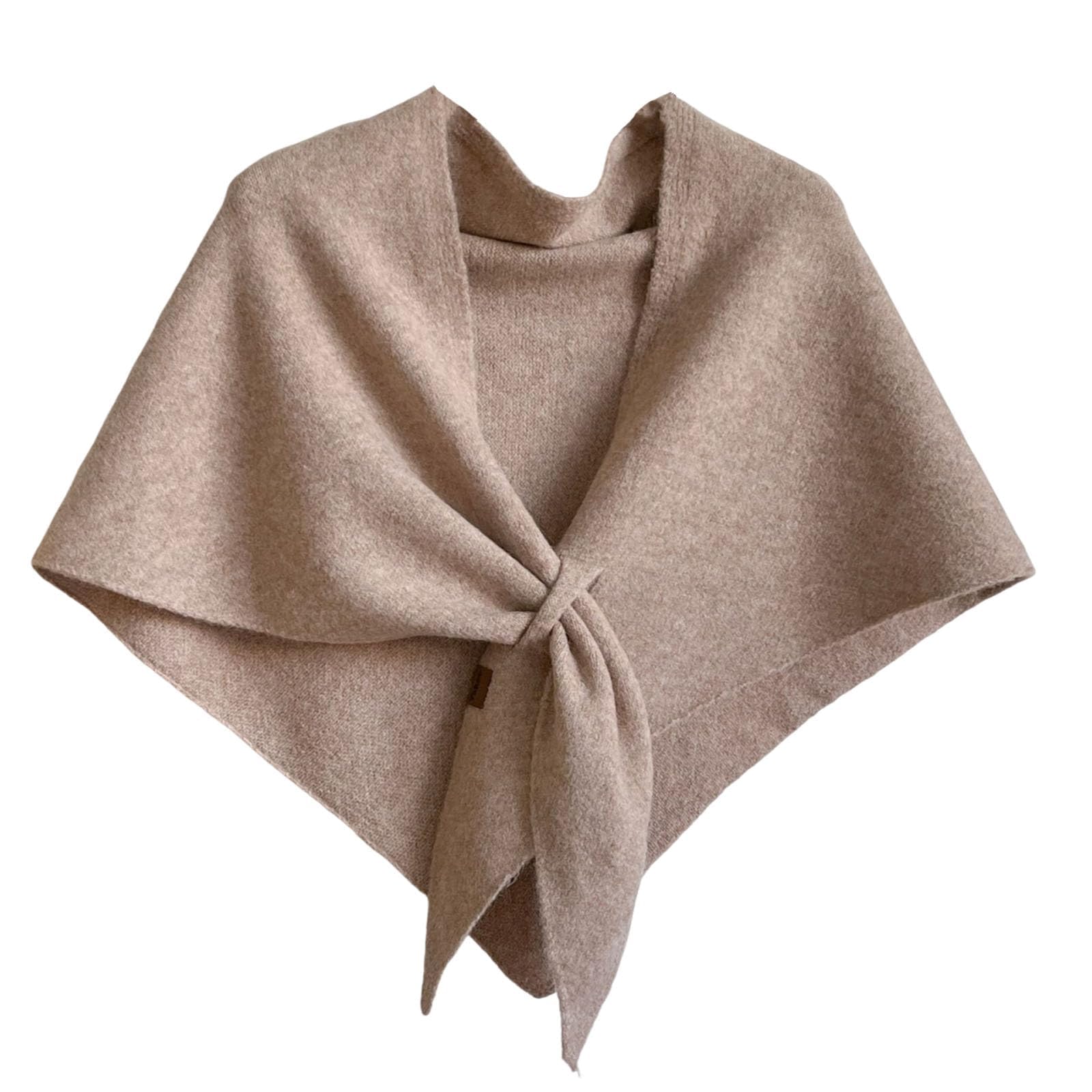 Triangle Shawl Scarf Crochet Style – Soft Cashmere Feel Shawls and Wraps for Evening Dresses, Weddings & Daily Wear (A-Khaki)