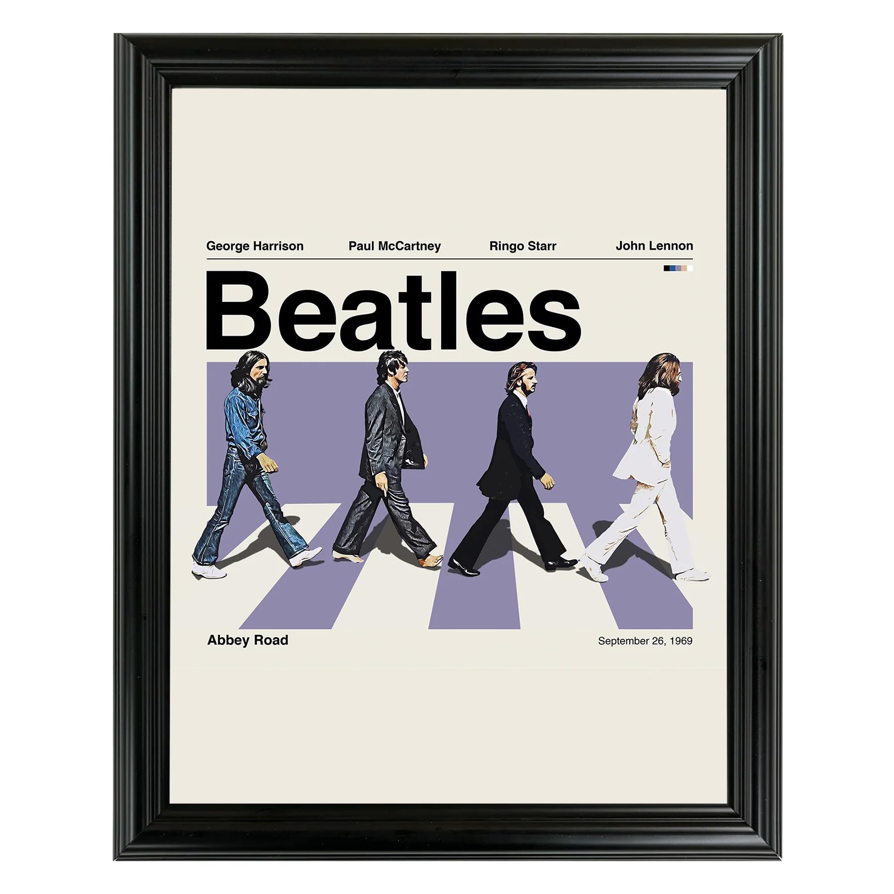 Amazon.com: The Beatles - Abbey Road Framed Sports Art Photo by