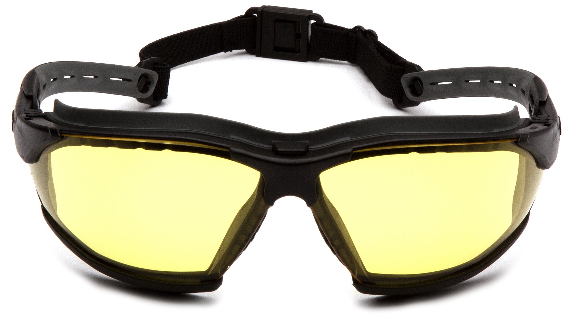 Pyramex Safety GB9420STM - Gafas de seguridad isótopos, marco negro, lente antivaho gris H2MAX
