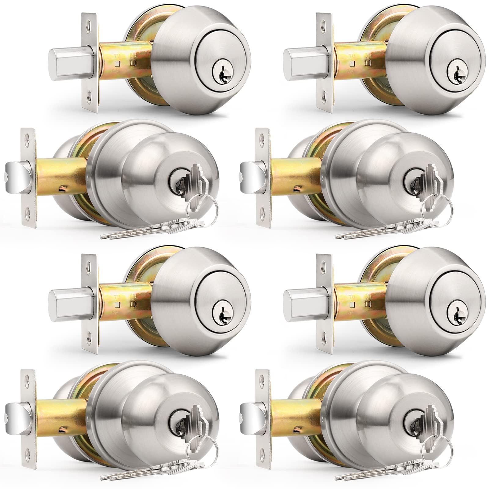 Probrico 10-Pack Keyed Alike Entry Door Lockset -14