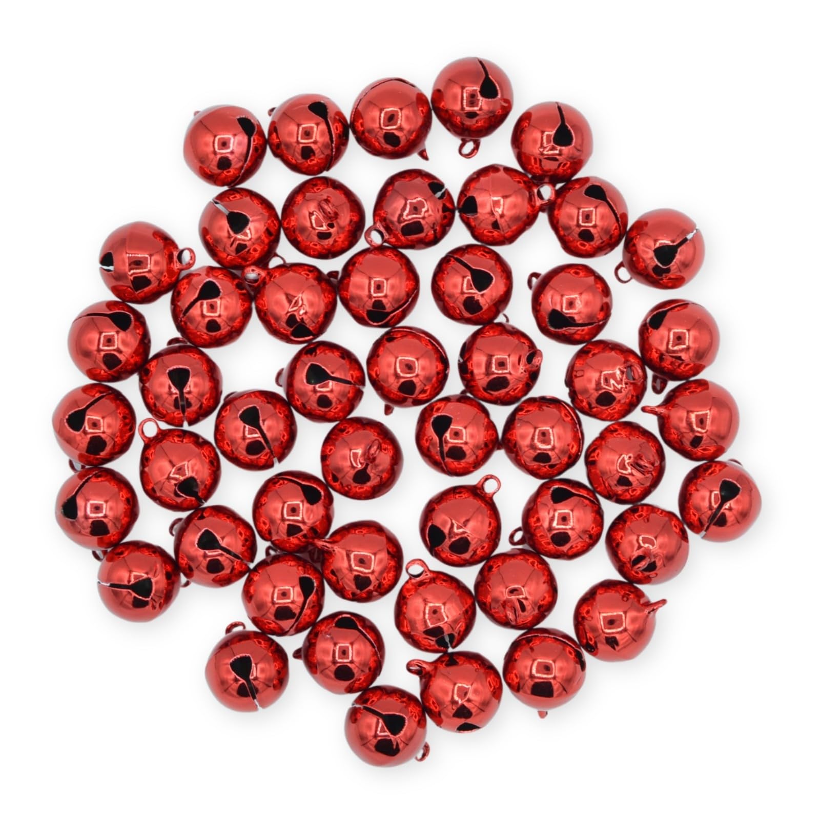 celloexpress 18mm Red Jingle Bells - Mini Christmas Craft DIY Festive Decorations Gift Wrap (Pack of 25) — image 1