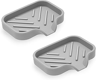 SUBEKYU Silicone Bathroom Soap Dish for Bar S...,