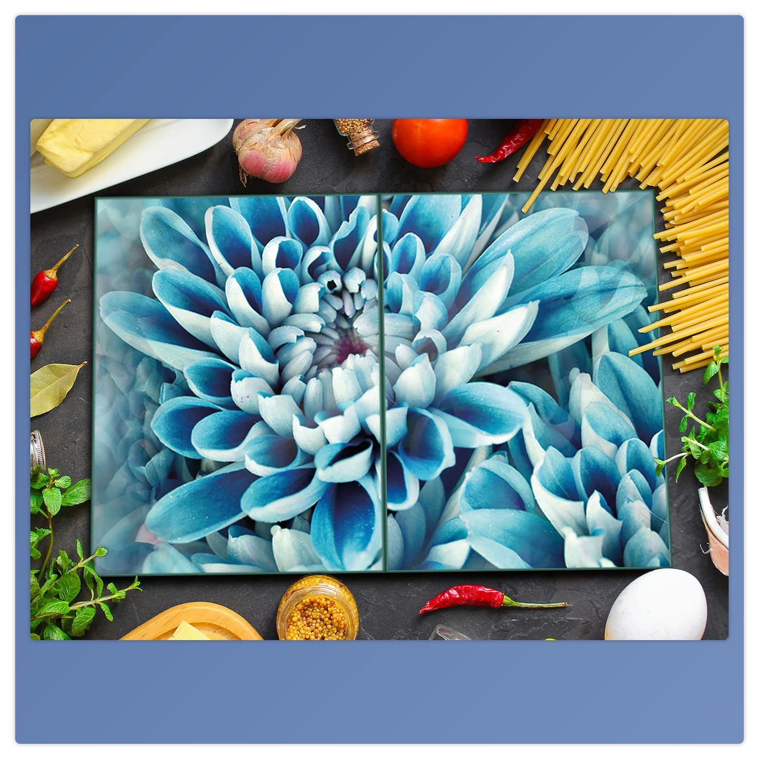 Produktbild von Glasplatte Küche Decorwelt | Herdabdeckplatten 2x40x52 Cm 2-Teilig Kaffee Braun Herdabdeckung Induktionsfeld