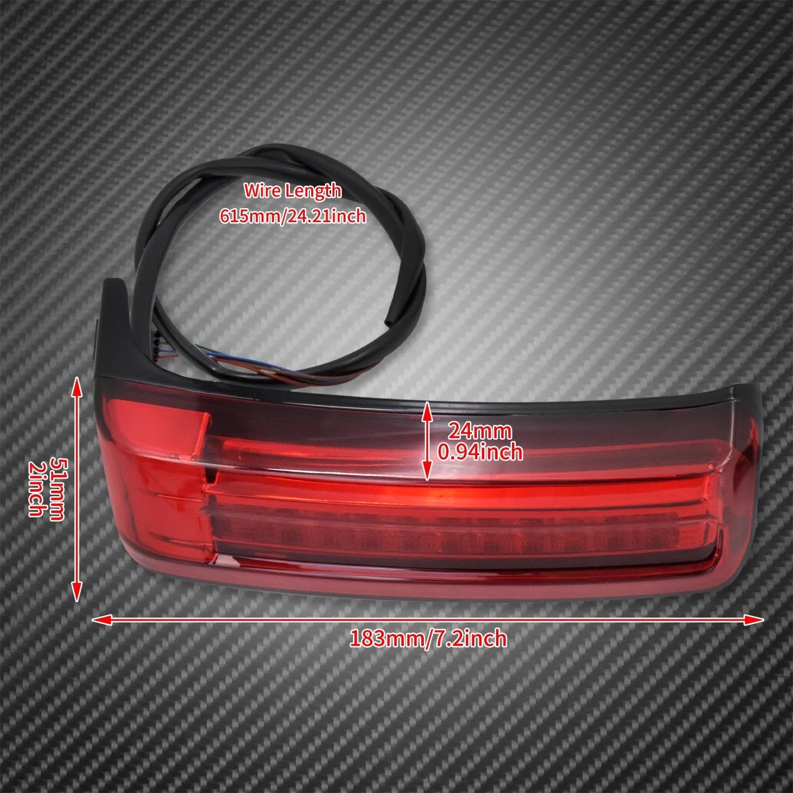 Intermitentes para Harley para Touring Road Street Electra Glide Ultra Limited FLH Alforjas LED para Motocicletas Luz Freno En Funcionamiento Y Luz Señal Giro Lámpara señal(Black+Smoked)