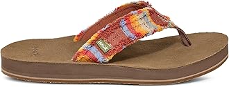 Sanuk Mens Fraid Not | Flip Flops for Men | Mens Sandals | Beach Sandals | Supportive & Lightweight | Comfort Footbed