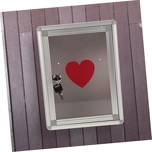 Miniatura 5 de 1pc Box Suggestion Box Wall Mount Donation Box Donation Box with Lock Metal Mailbox Wall Mount Mailbox Sturdy Collection Box Metal Collection Box