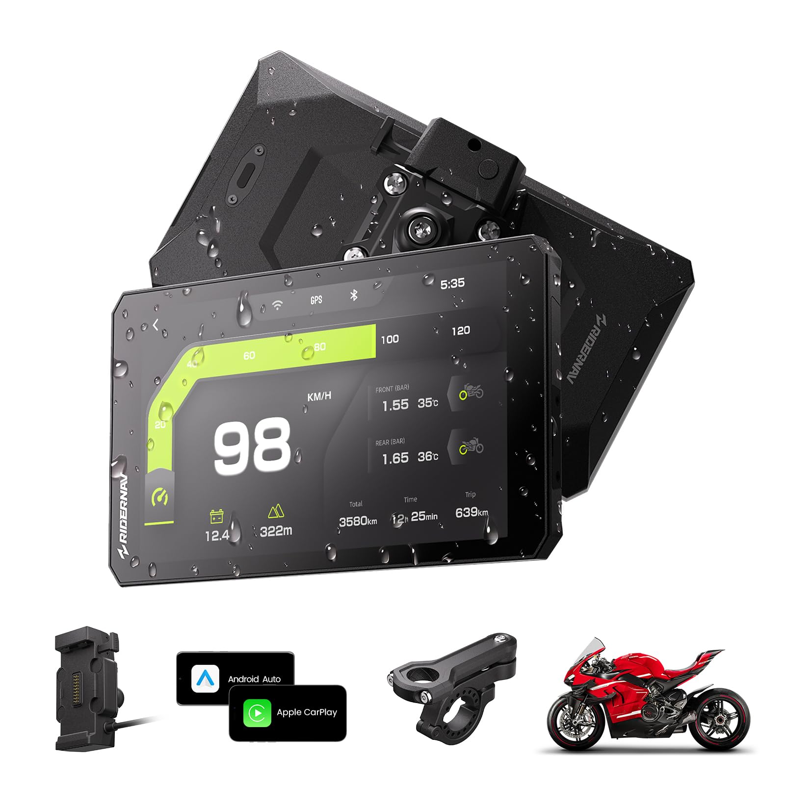 バイク用　スマートモニター　カーナビ　Bluetooth対応 Amazon.co.jp: RIDERNAV バイク スマートモニター 7インチ クイック