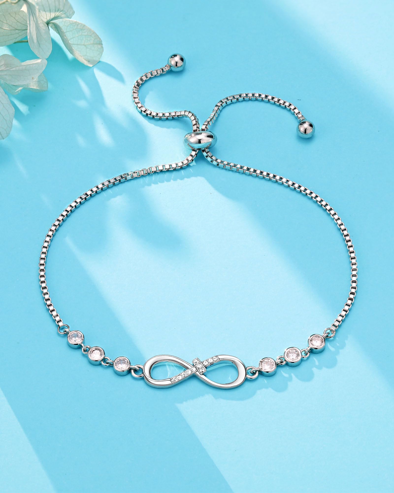 Eryuor Confirmation Baptism Gifts-Love is Forever Infinity Cross Bracelet Christian Gifts for Women Teens
