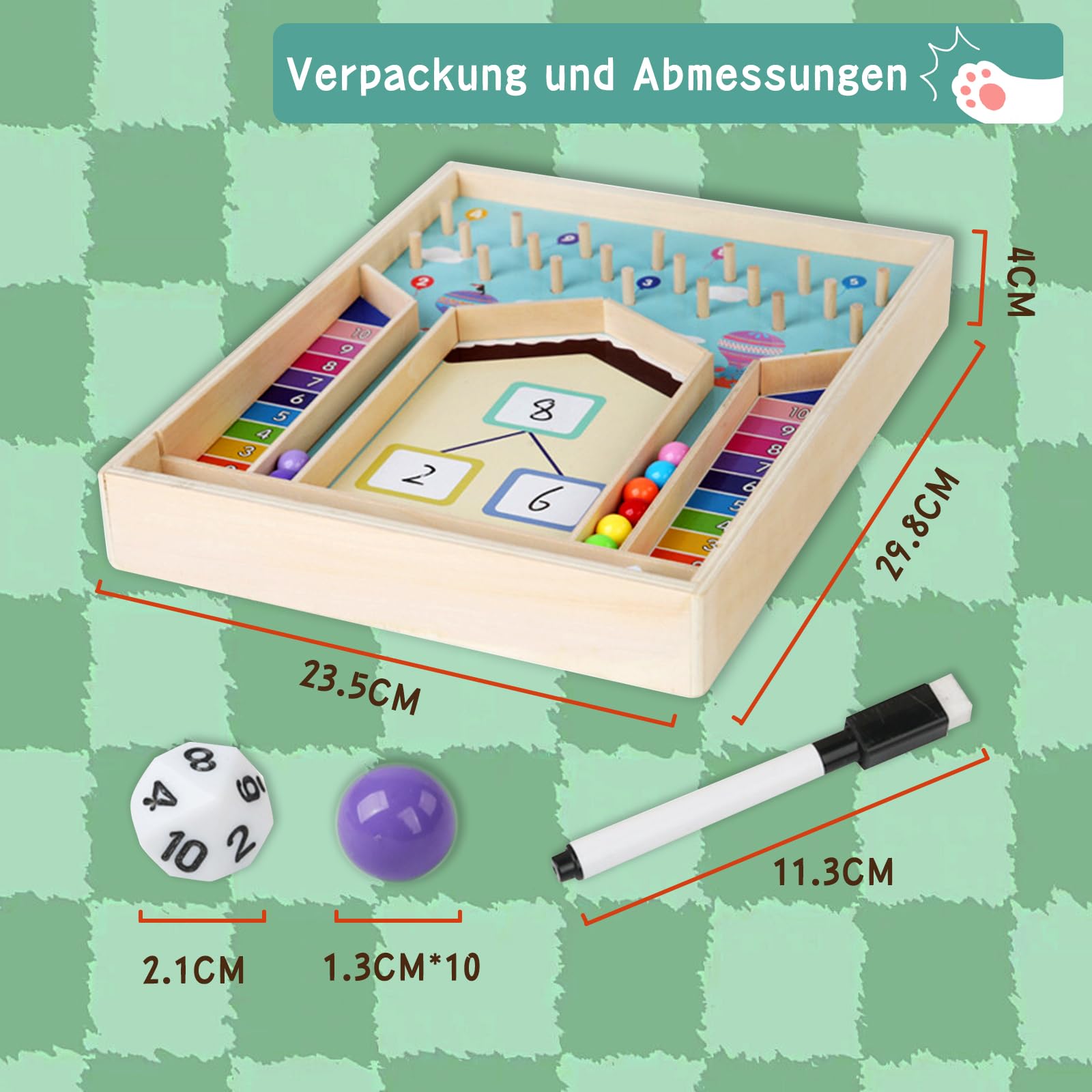 Montessori Rechenspiel Aus Holz - Lernspielzeug Für Zahlen & Mathe