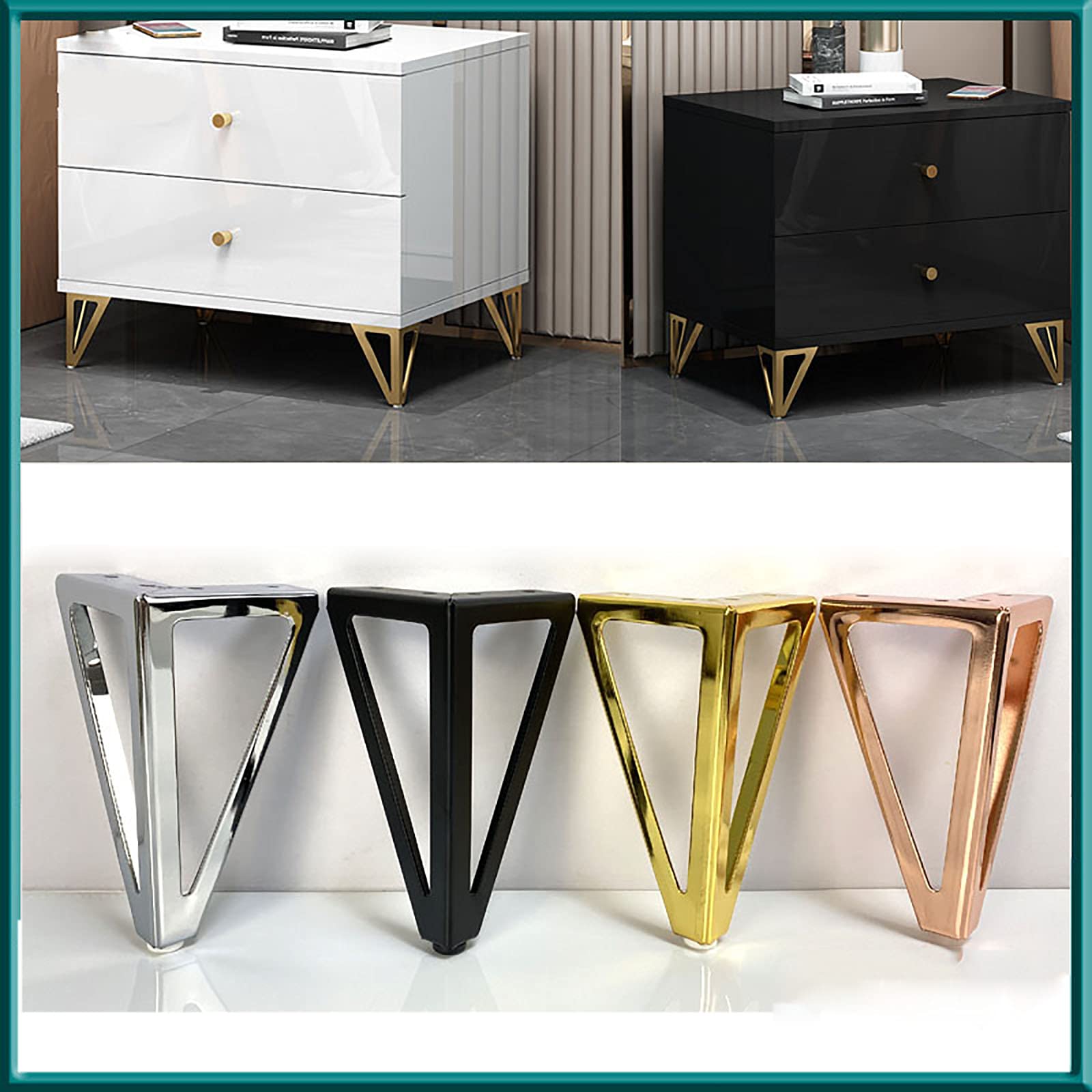 Gambe Metallo Per Mobili 13cm Argento - Ricambio Divani, Armadi, Sedie - Foto 9