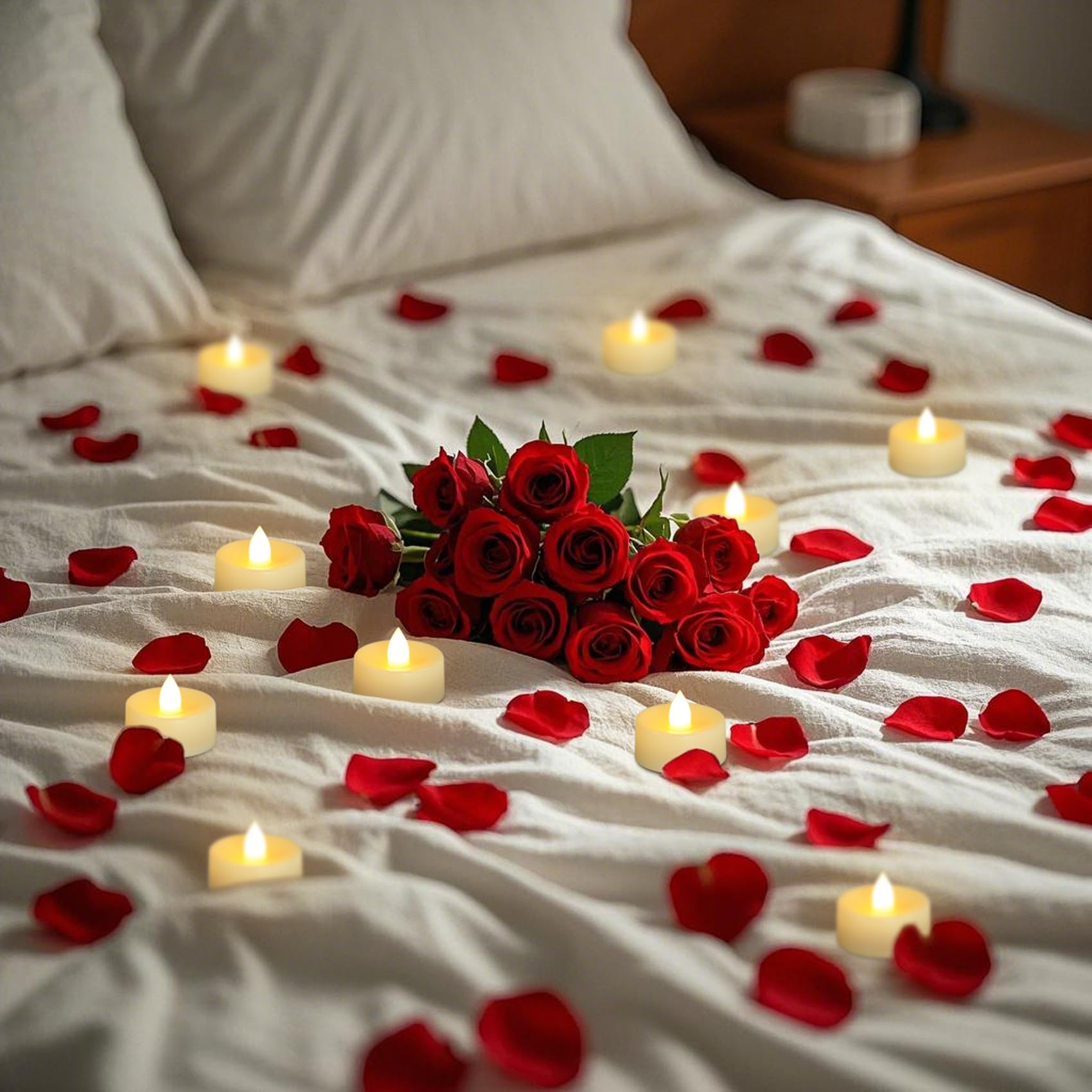 Confezione da 50 lumini a LED senza fiamma, funzionamento a batteria, candele tremolanti elettriche per matrimoni, feste, festival, votive, tavoli, decorazioni per la casa