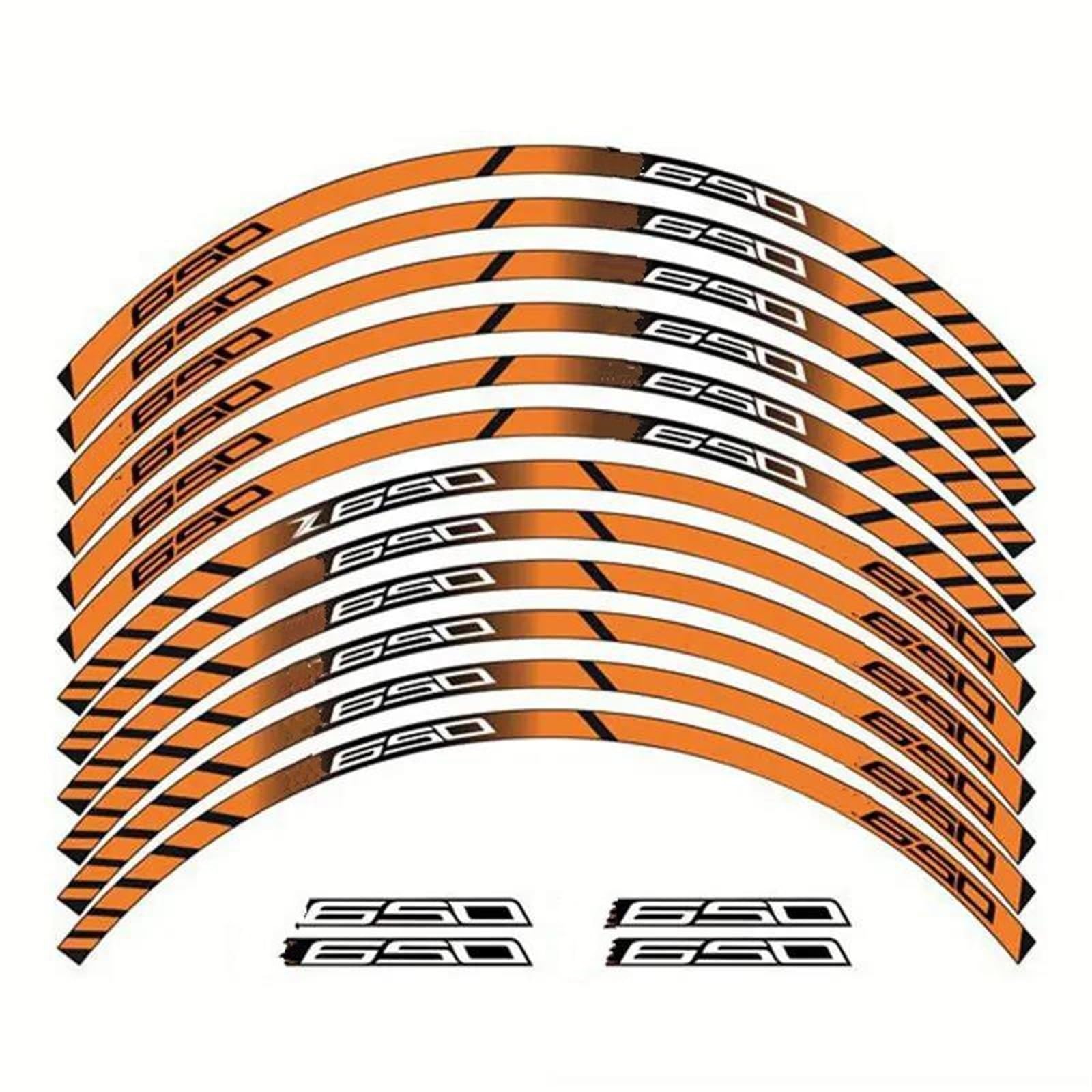Motorcycle Wheel Sticker Racing Rim Stripe Decal Decoration for Kawasaki for Z650 for Z 650(Color6)