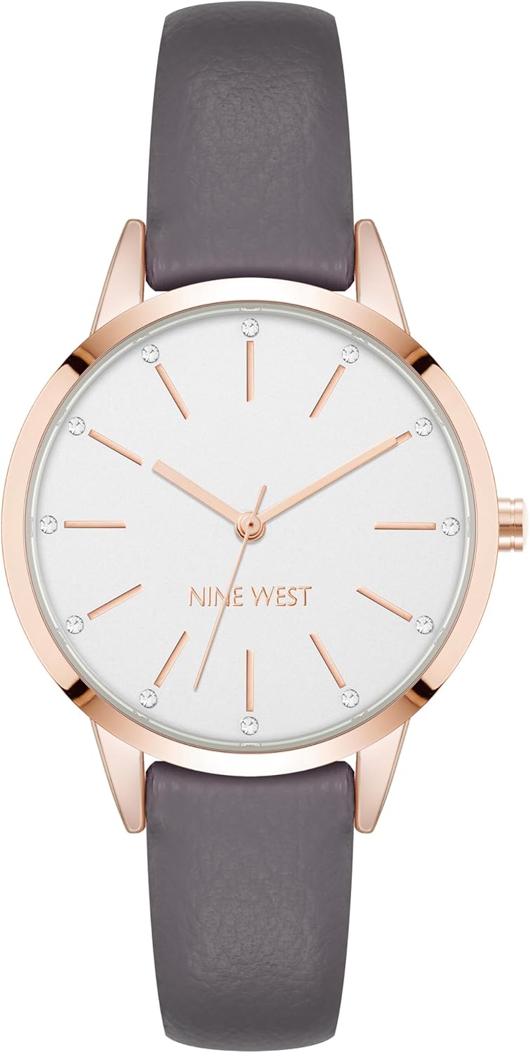 Nine West Women's Genuine Crystal Accented Strap Watch, NW/3184