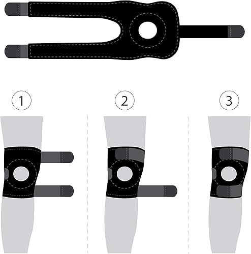 Miniatura 9 de Bracoo - Rodillera de compresión ajustable para hombres y mujeres, dolor de artritis, recuperación de lesiones, correr, entrenamiento, KS10 (gris)