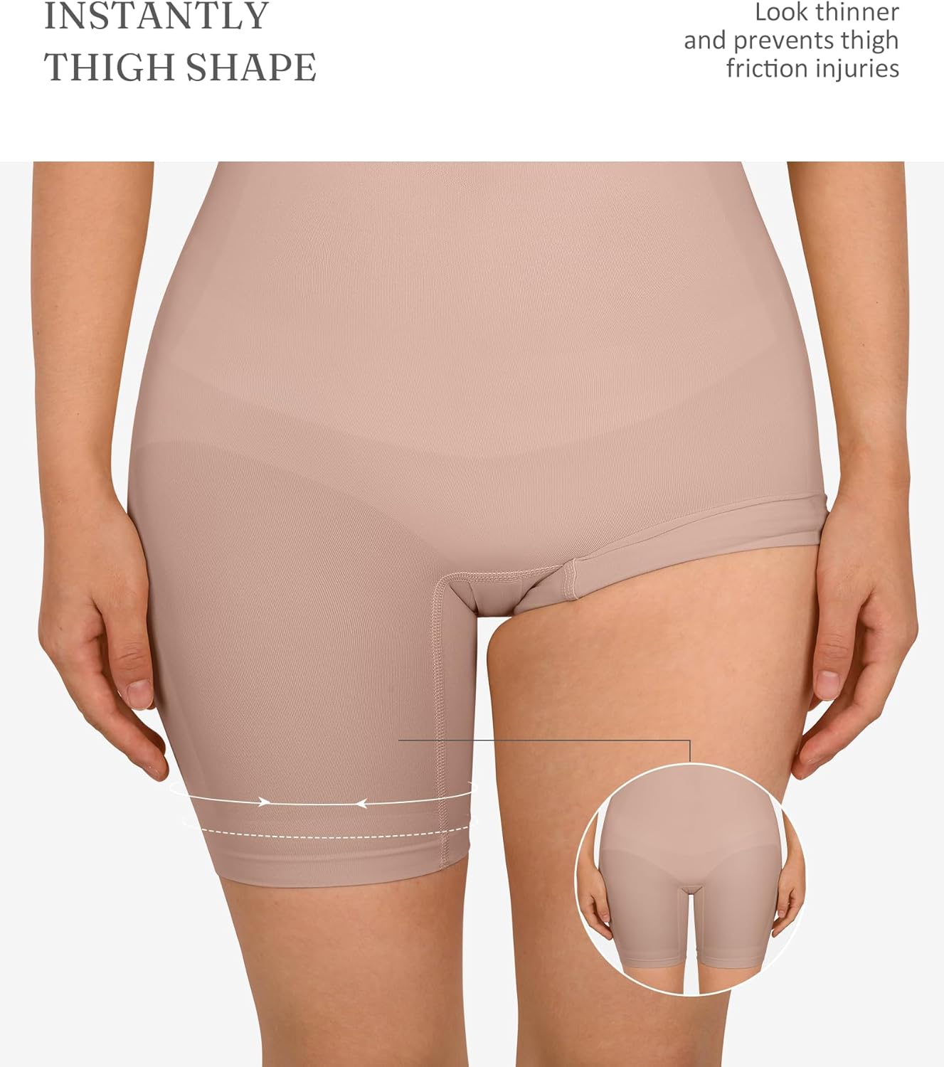 FeelinGirl Shapewear Tummy Control Seamless Bodysuit Hip Enhancer Body Shaper for Women - Image 4