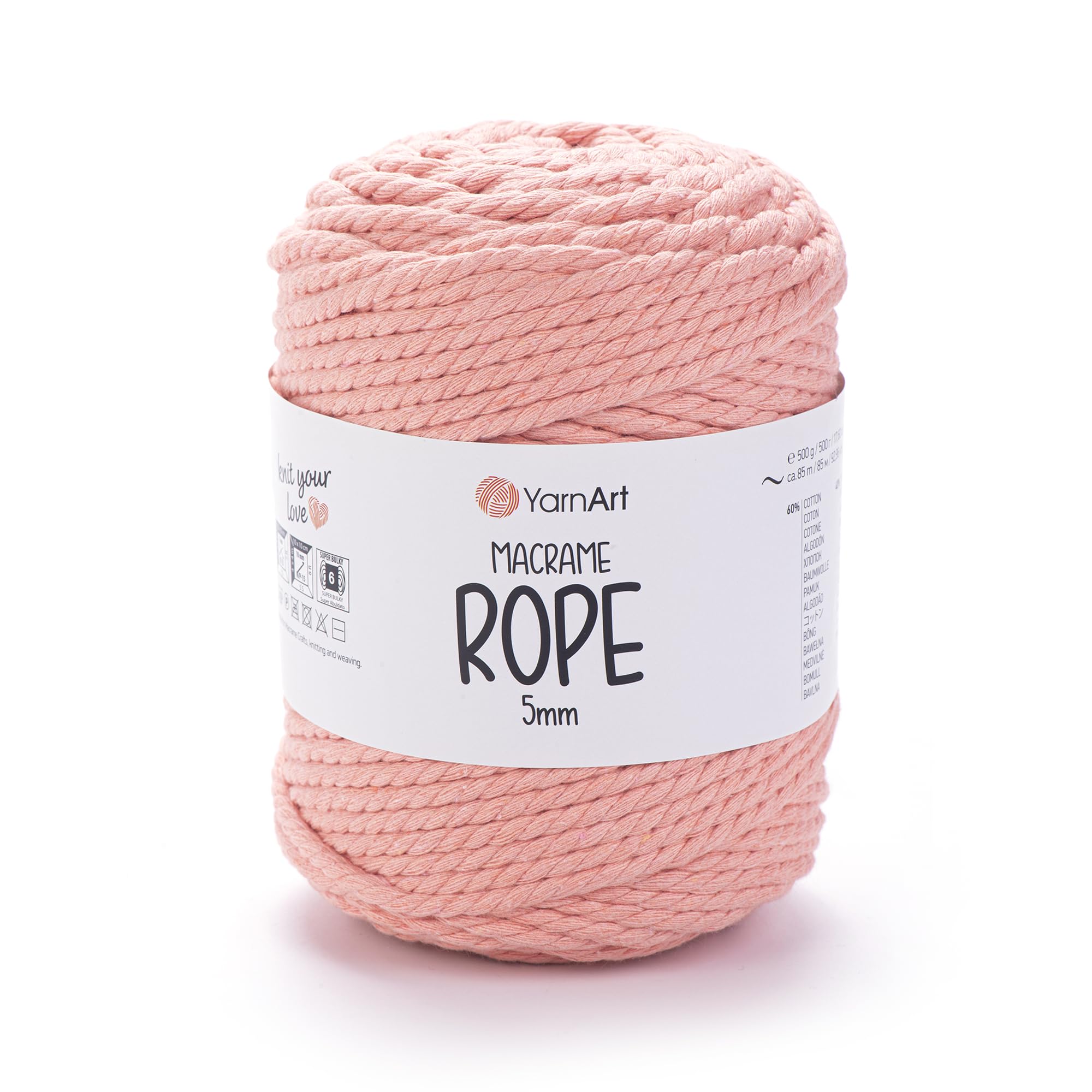 YarnArt El Örgü İpi MACRAME ROPE 5 MM, 767, 2x500 gr
