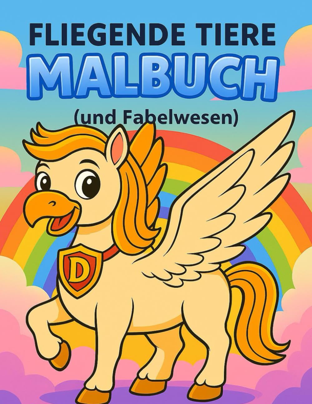 Fliegende Tiere Malbuch (und Fabelwesen): über 20 liebevolle Ausmalseiten von Vögeln, Schmetterlingen & anderen Flugtieren – Kreativer Malspaß zur ... von Fantasie und Feinmotorik (Kindmalbücher)