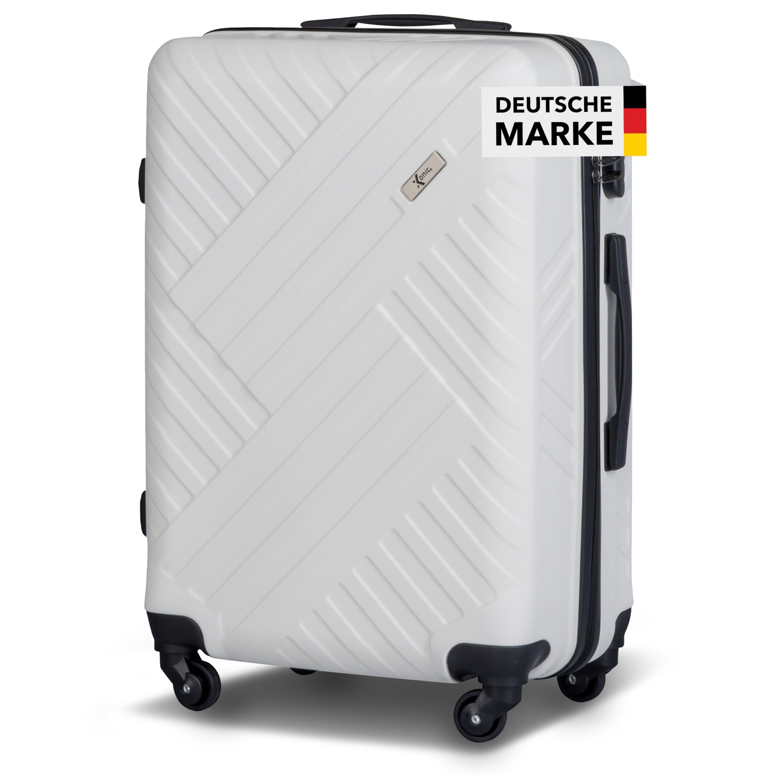 Xonic Design Reisekoffer mit Rollen– ABS Hartschalenkoffer mit 360° Leichtlauf-Rollen – hochwertige Koffer Trolleys Zahlenschloss in M, L, XL oder Set –Handgepäck Koffer, Suitcase