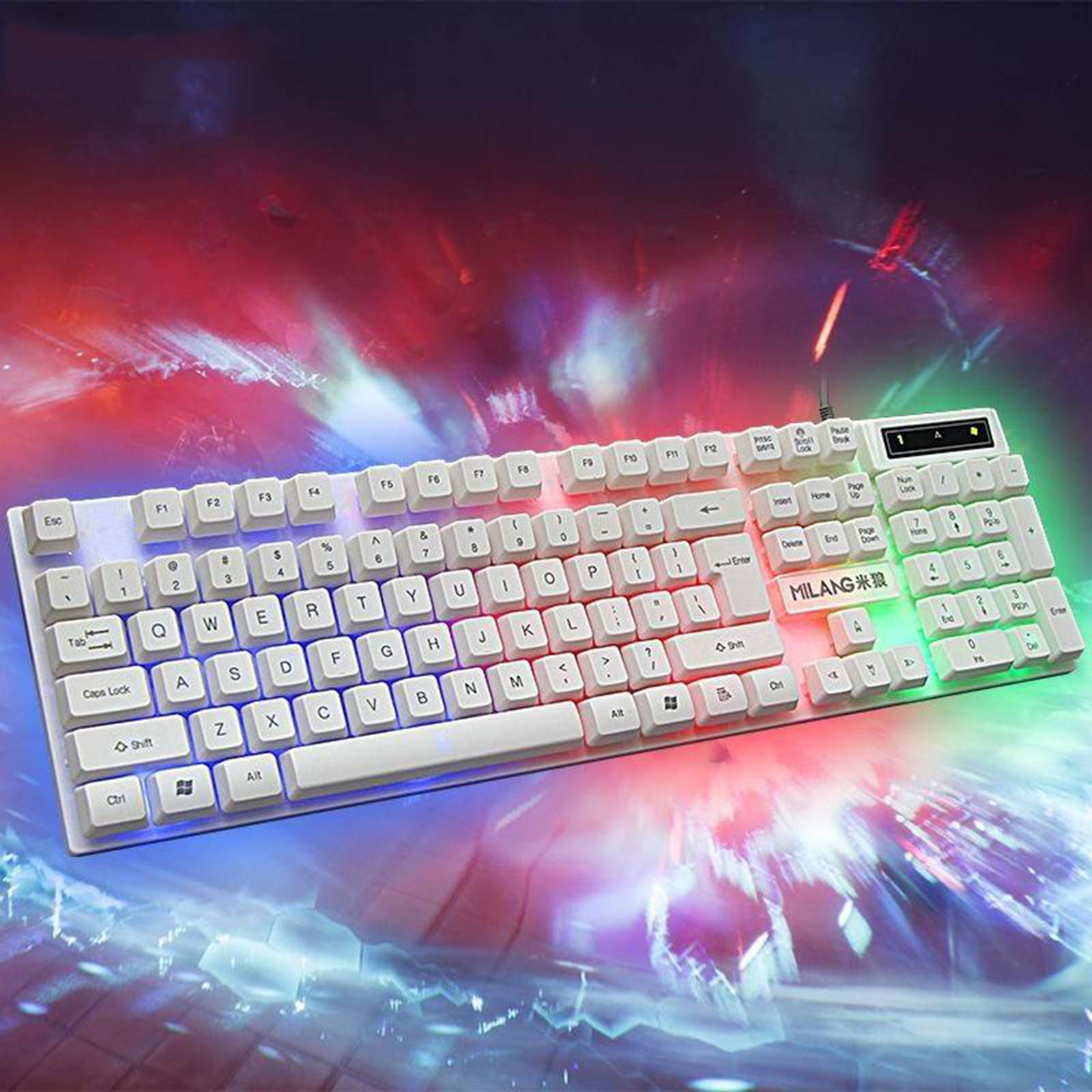 Amazon | Prettyia メカニカルゲーミングキーボード、rgb ledバック