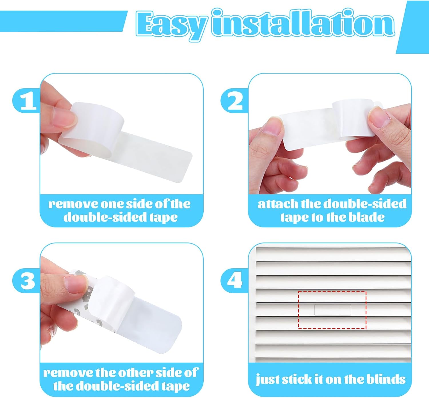 20 PCS Horizontal Blind Repair Tabs, Mini Blind Slat Repair Kit 1 inch Horizontal Blinds Replacement Slat White Blind Fixers for Repairing Damaged Blinds Blades