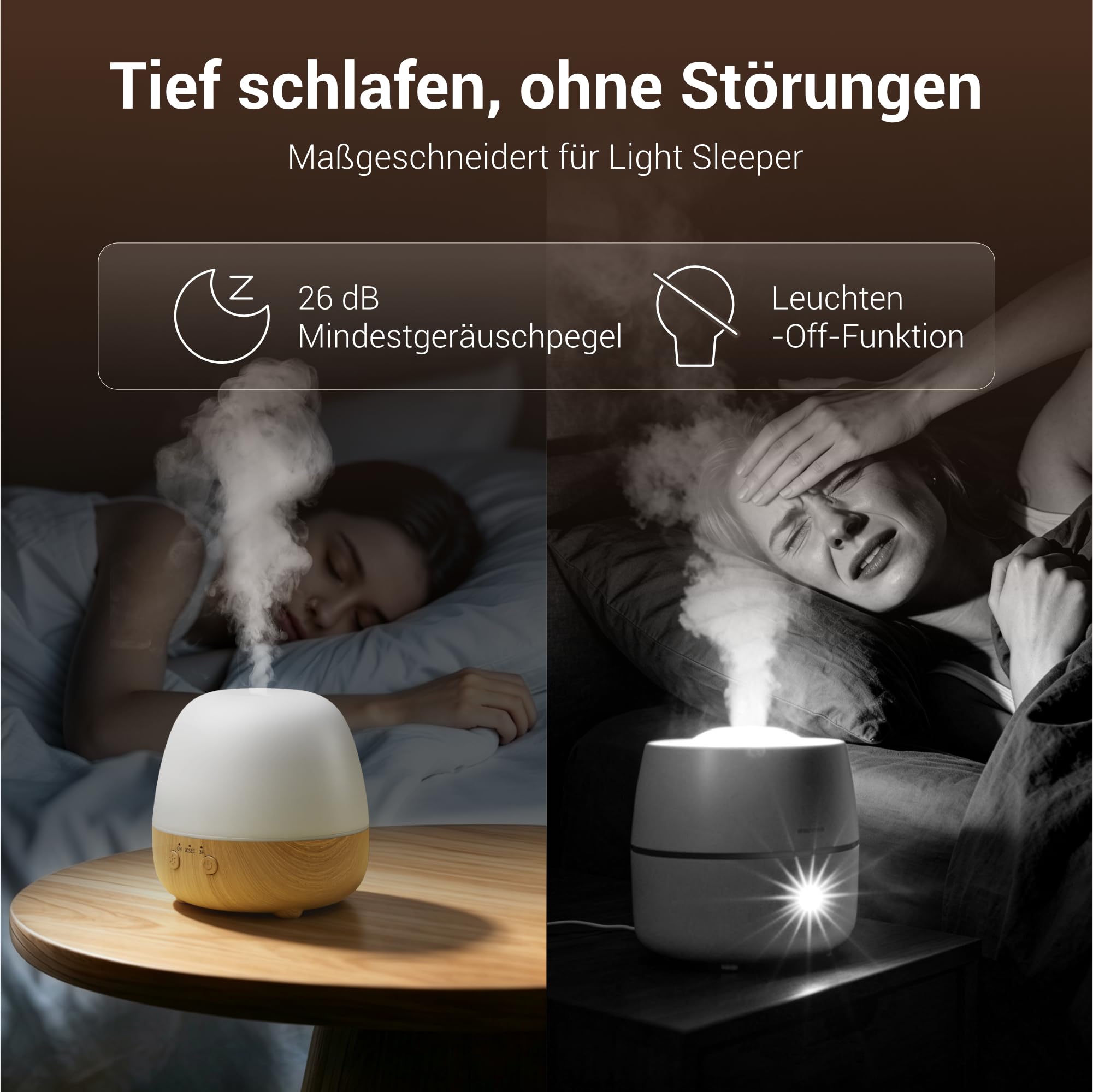 ASAKUKI Aroma Diffuser kabellos 150ML für Zuhause Büro