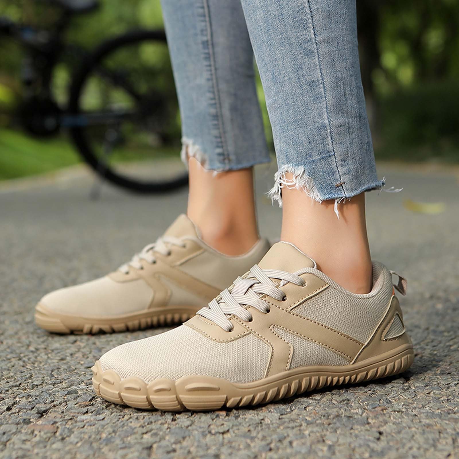 Zapatillas de deporte para mujer, antideslizantes, anchas, elegantes, de malla, transpirables, ligeras, cómodas, para el tiempo libre, para caminar