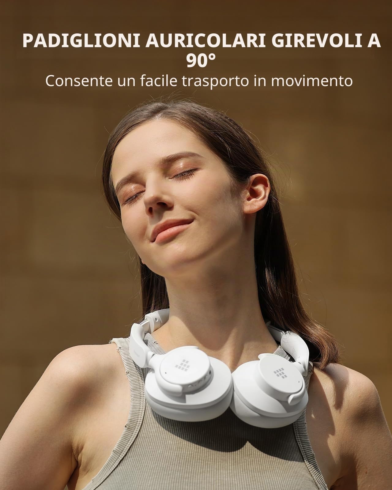 Tronsmart Q20S Cuffie Cancellazione Rumore Attiva Ibrida, Cuffie Wireless Over Ear, 60 Ore ANC, Hi-Res audio, Bassi Potenti, Personalizza con App, Modalità Trasparenza - Bianco