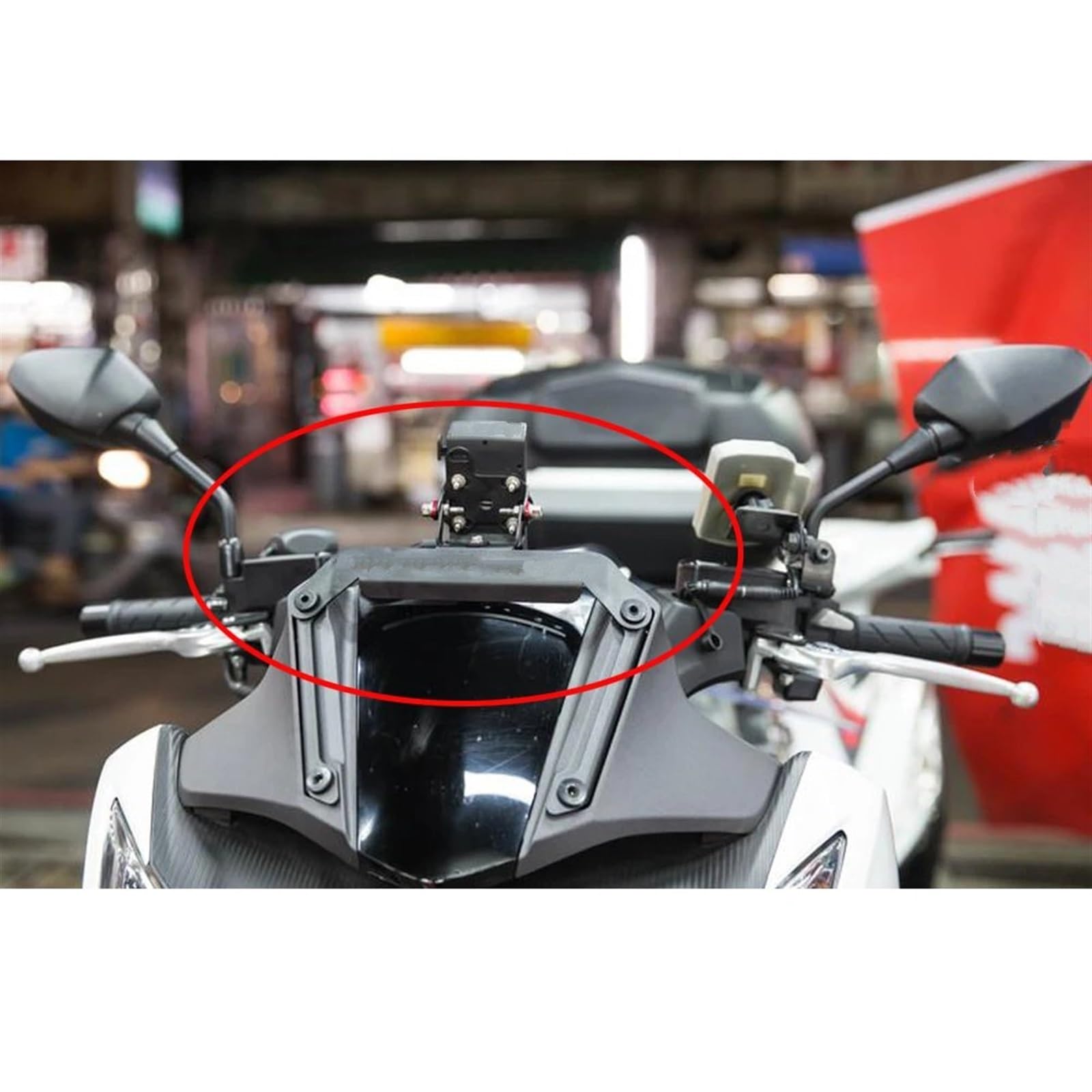 Soporte De Navegación Frontal para Motocicleta para NC750D NC 750D NC750 D, Soporte para Teléfono Móvil con Carga GPS Motocicleta Parabrisas GPS Soporte Barra(2)