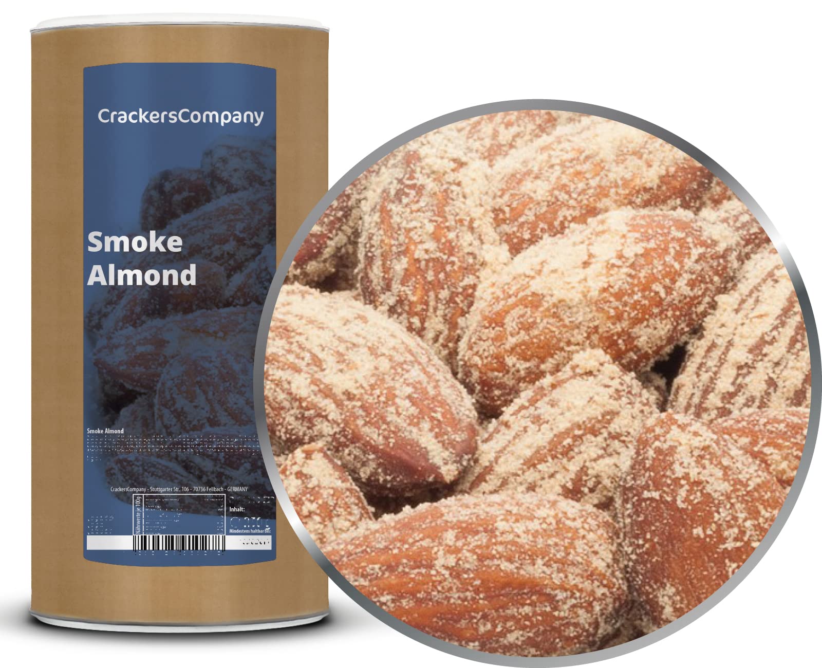 1 x 700g Rauchmandeln geröstet gesalzene Mandel mit intensivem Raucharoma 20 % Protein