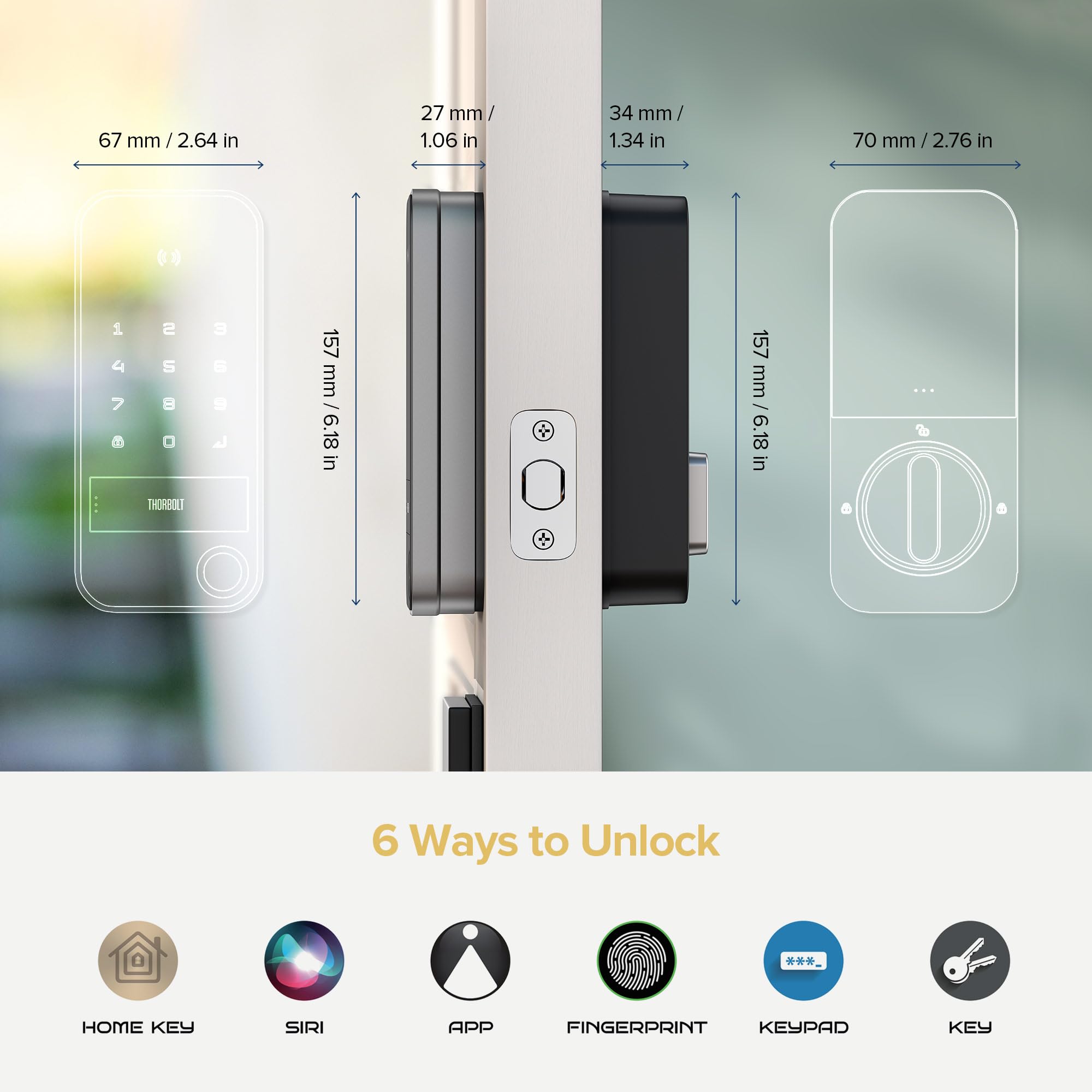 【Appleホーム】 ThorBolt X1 Apple Home Key Tap to Unlock, Smart Keyless